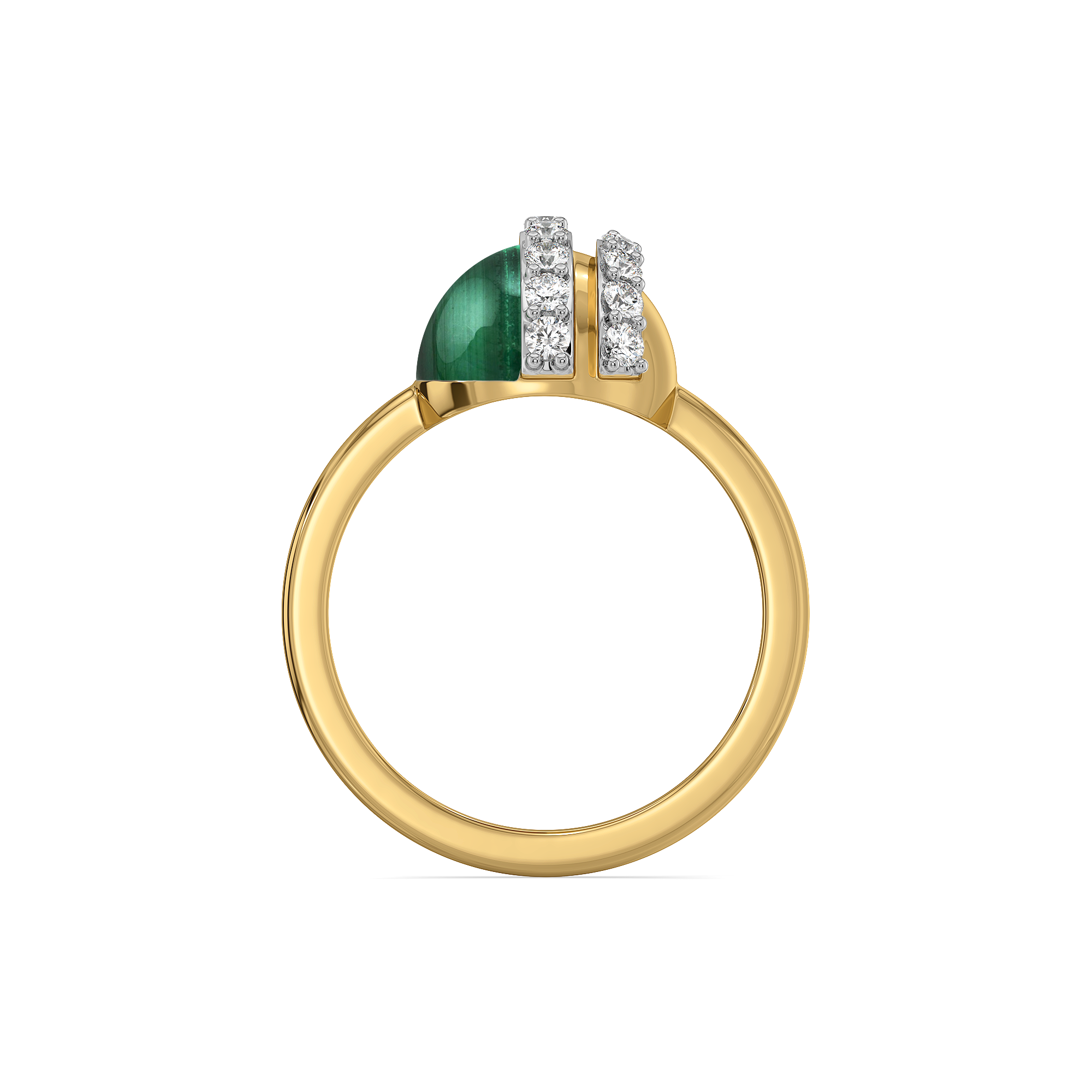 Malachite Muse - Lab Diamond Ring