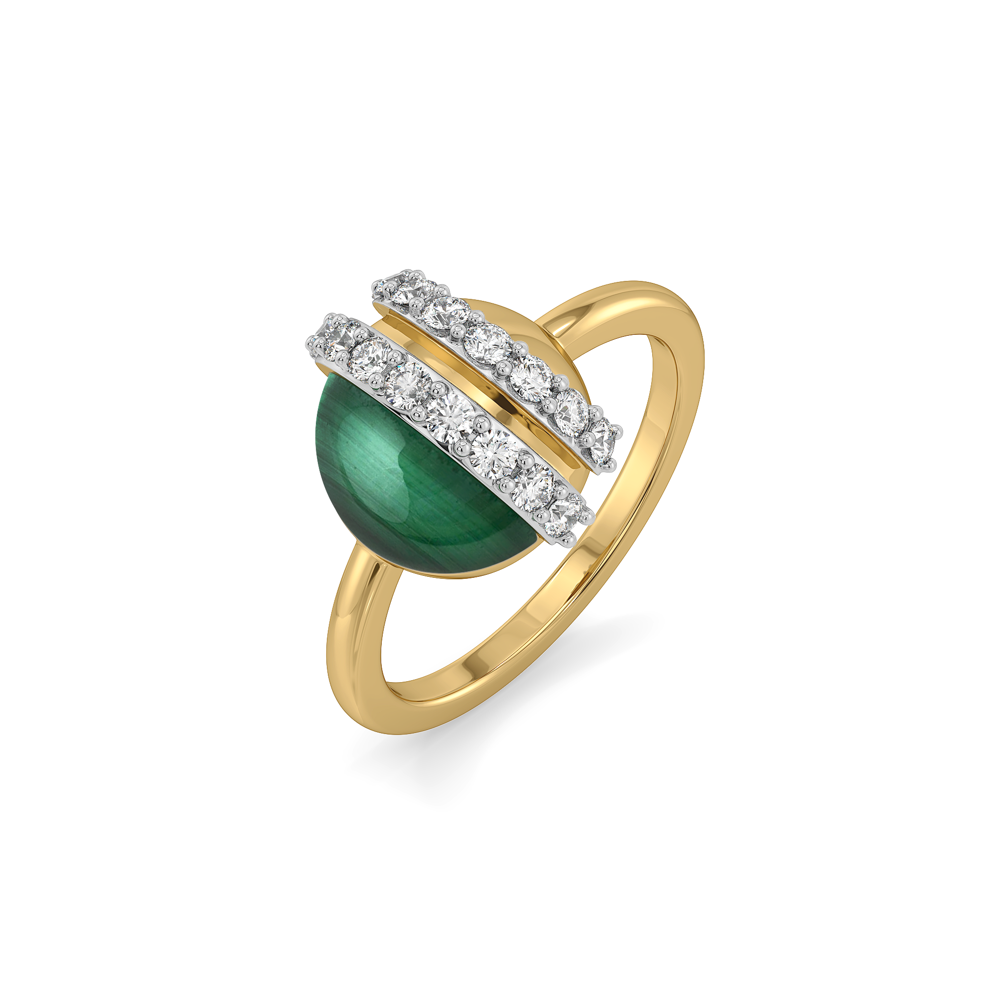 Malachite Muse - Lab Diamond Ring Main image