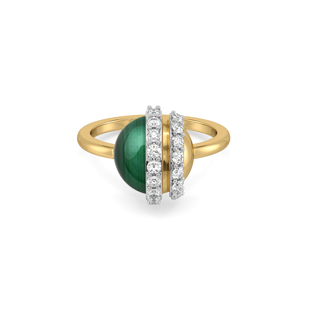 Malachite Muse - Lab Diamond Ring