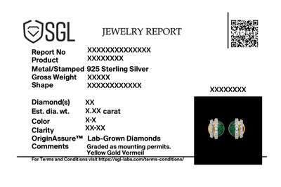 Malachite Muse - Lab Diamond Stud Earrings