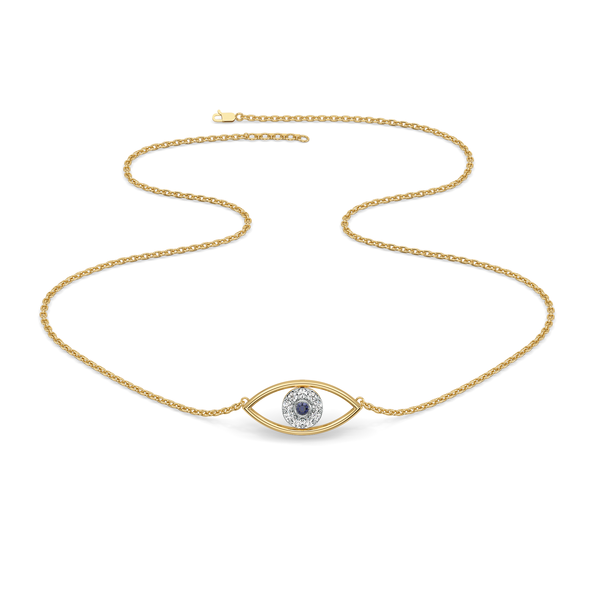 Evil Eye - Lab Diamond Necklace