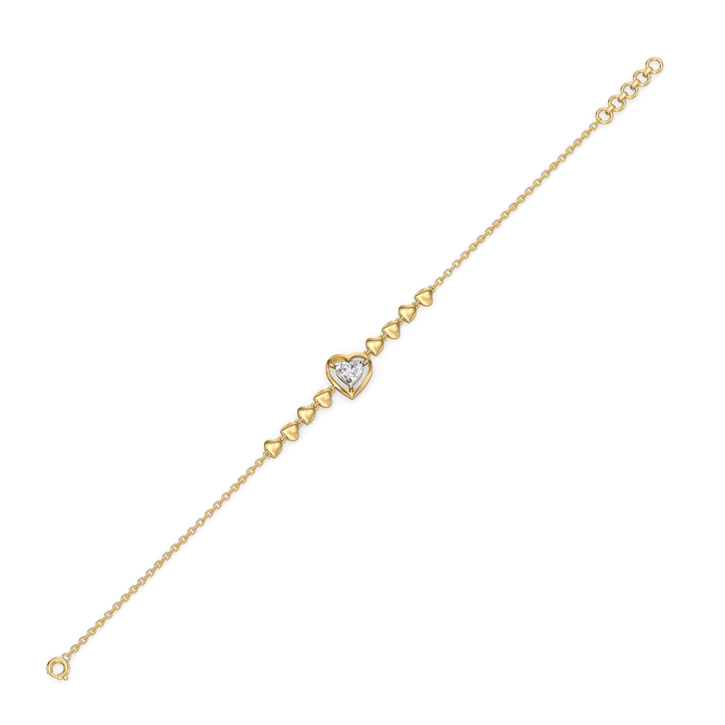 Dangling Hearts - Lab Diamond Bracelet