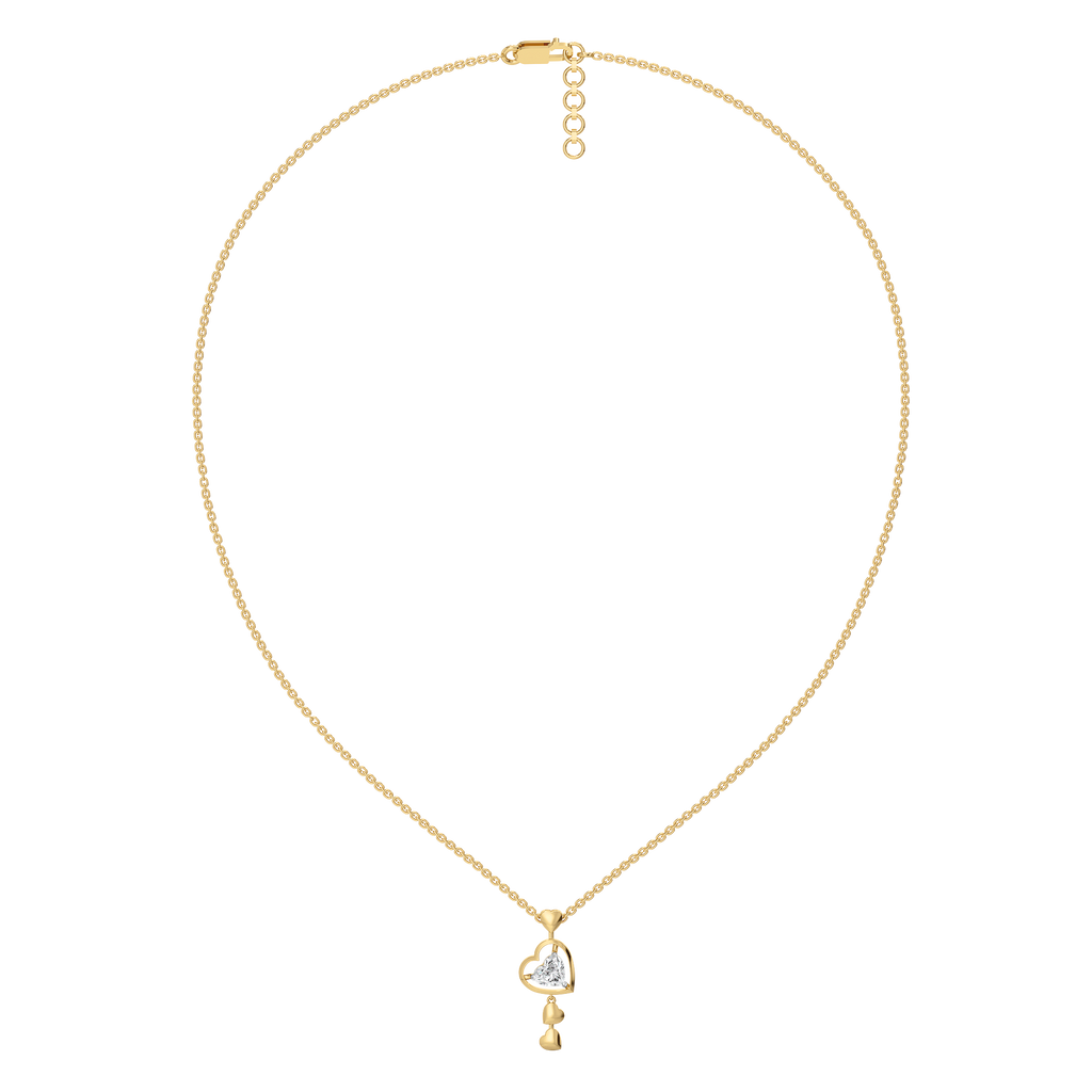 Dangling Hearts - Lab Diamond Necklace