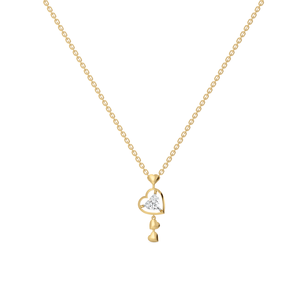 Dangling Hearts - Lab Diamond Necklace