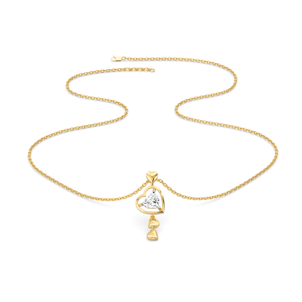 Dangling Hearts - Lab Diamond Necklace