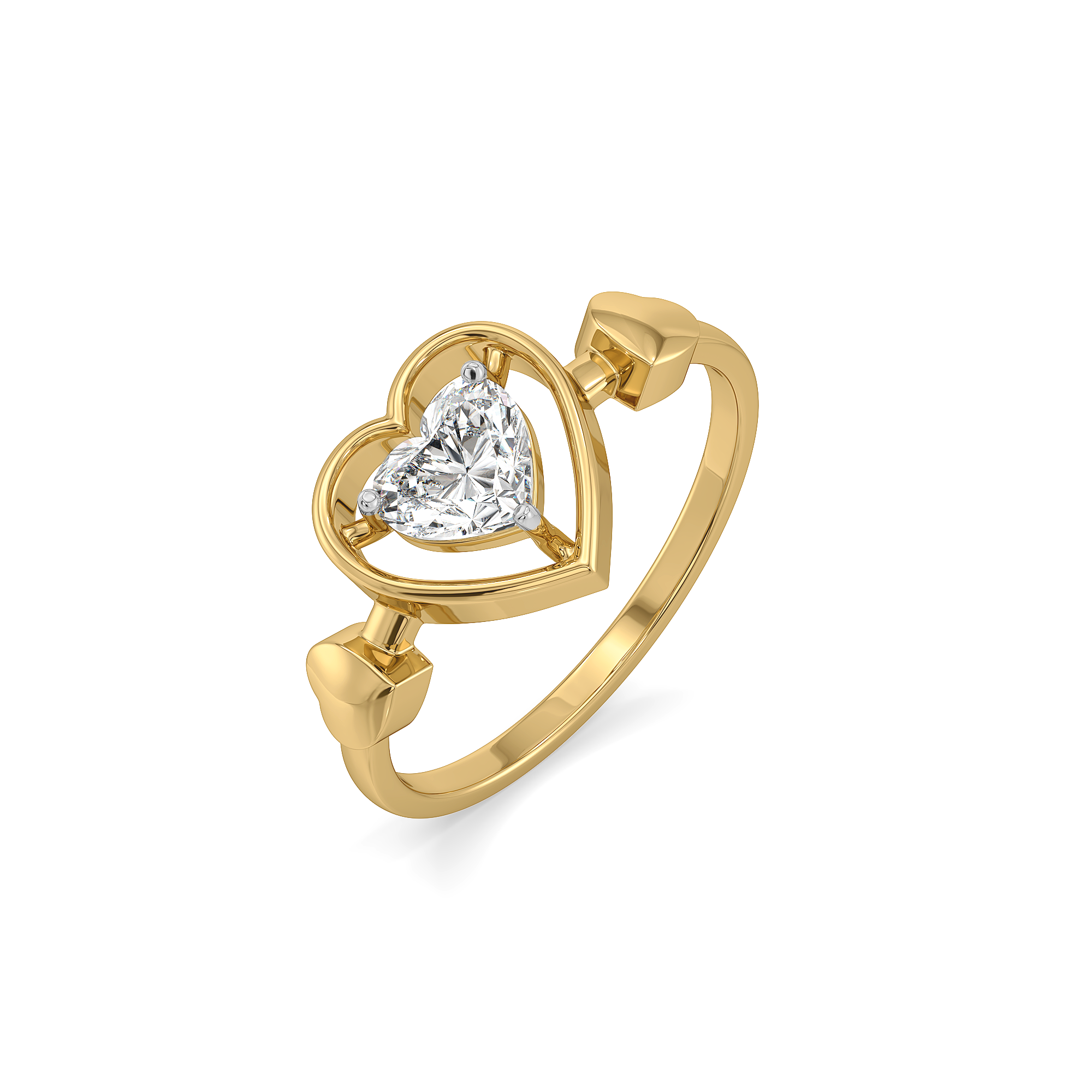 Dangling Hearts - Lab Diamond Ring Main image