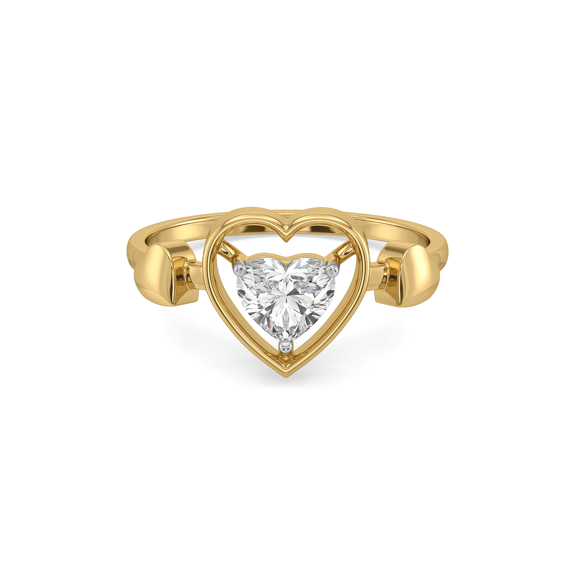 Dangling Hearts - Lab Diamond Ring Secondary image