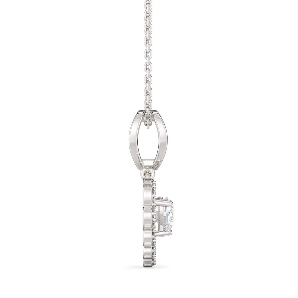Antique Heart - Lab Diamond Pendant