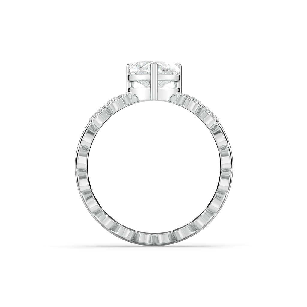 Antique Heart - Lab Diamond Ring