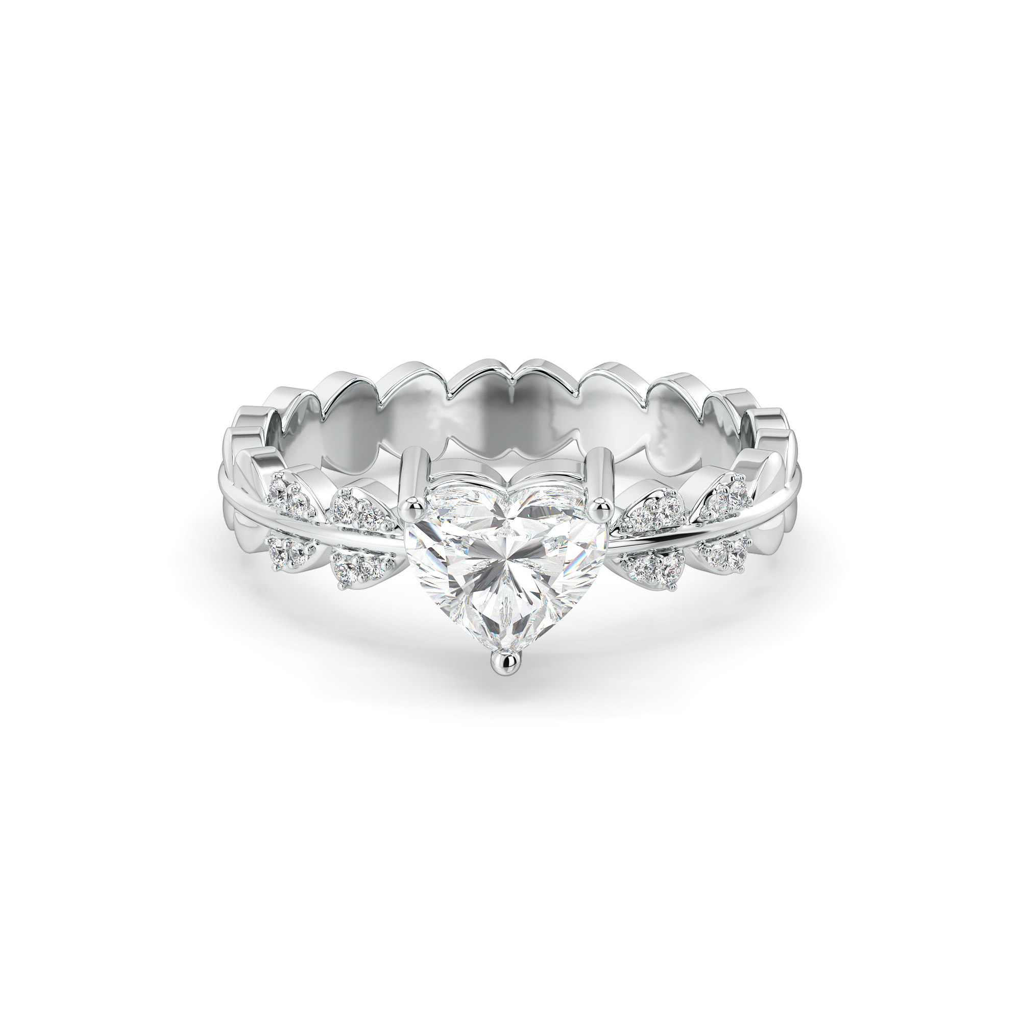 Antique Heart - Lab Diamond Ring Secondary image