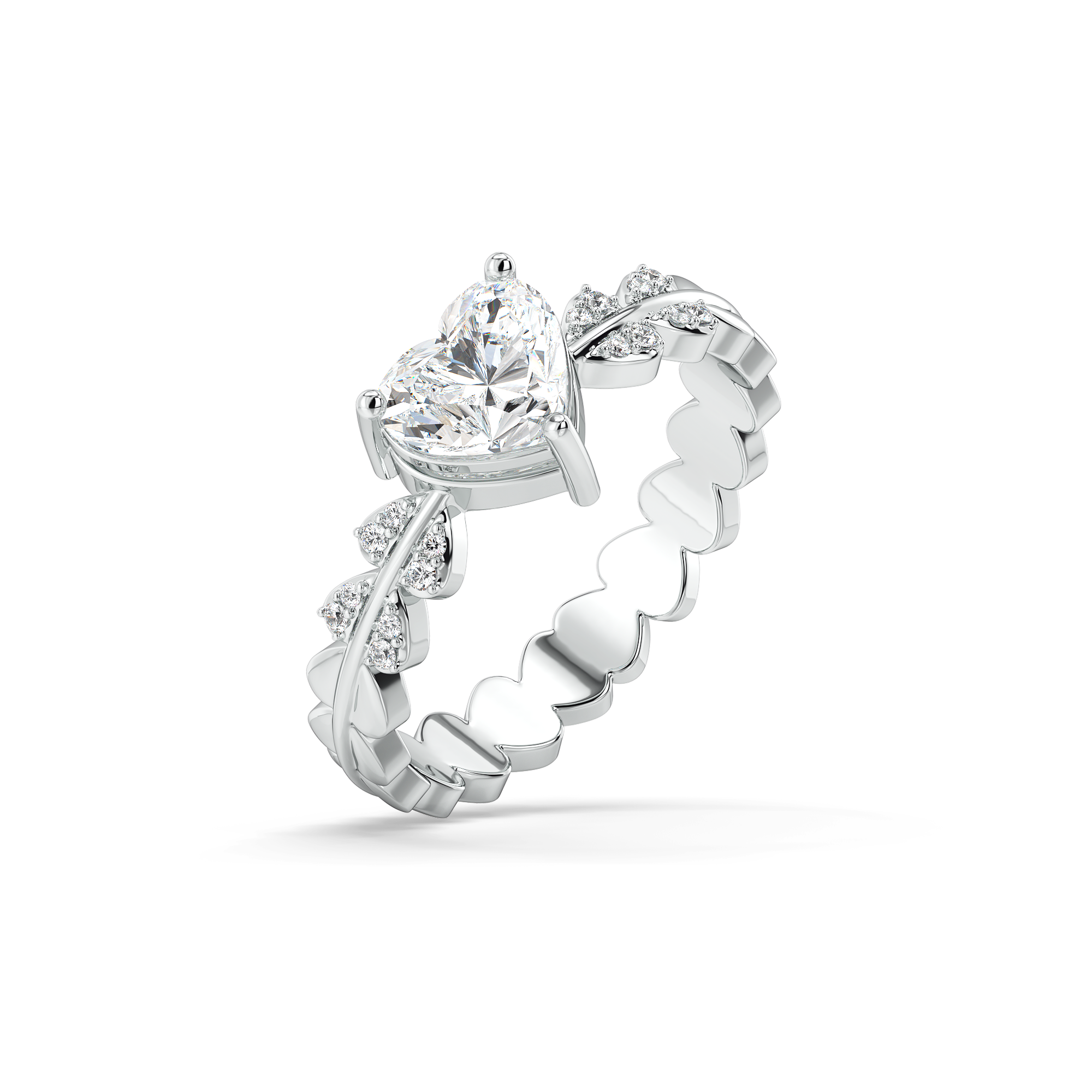 Antique Heart - Lab Diamond Ring Main image