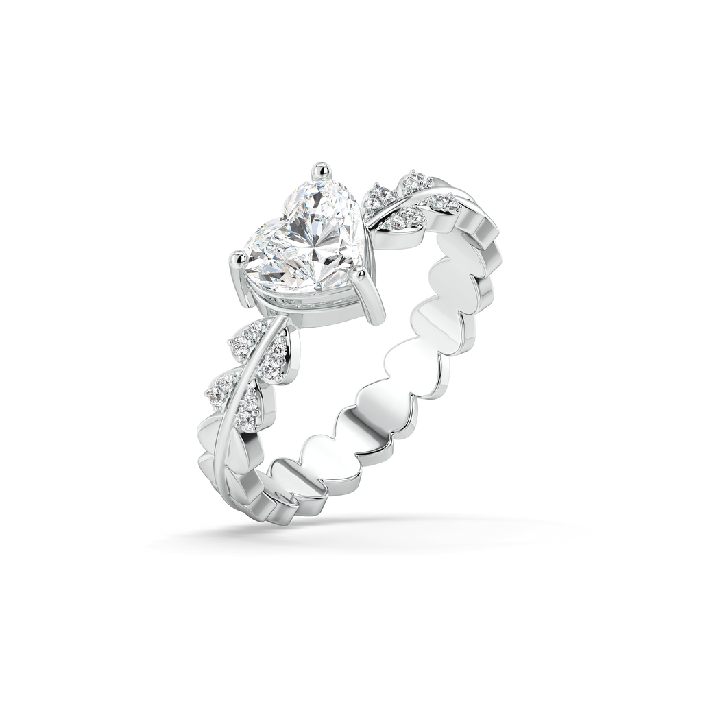 Antique Heart - Lab Diamond Ring