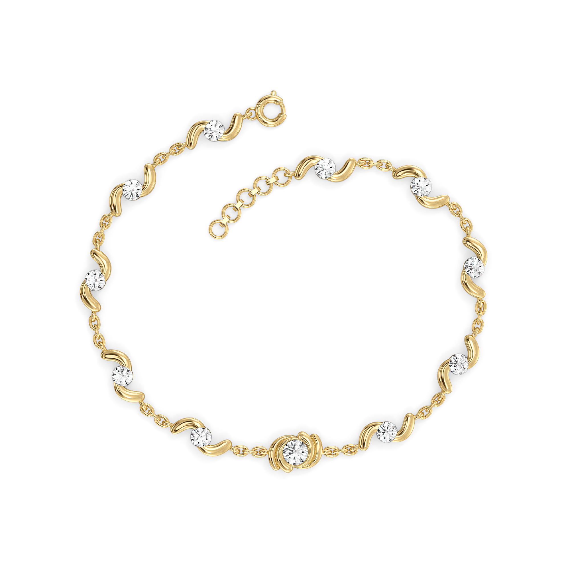 Cocoon Charm - Lab Diamond Tennis Bracelet Secondary image