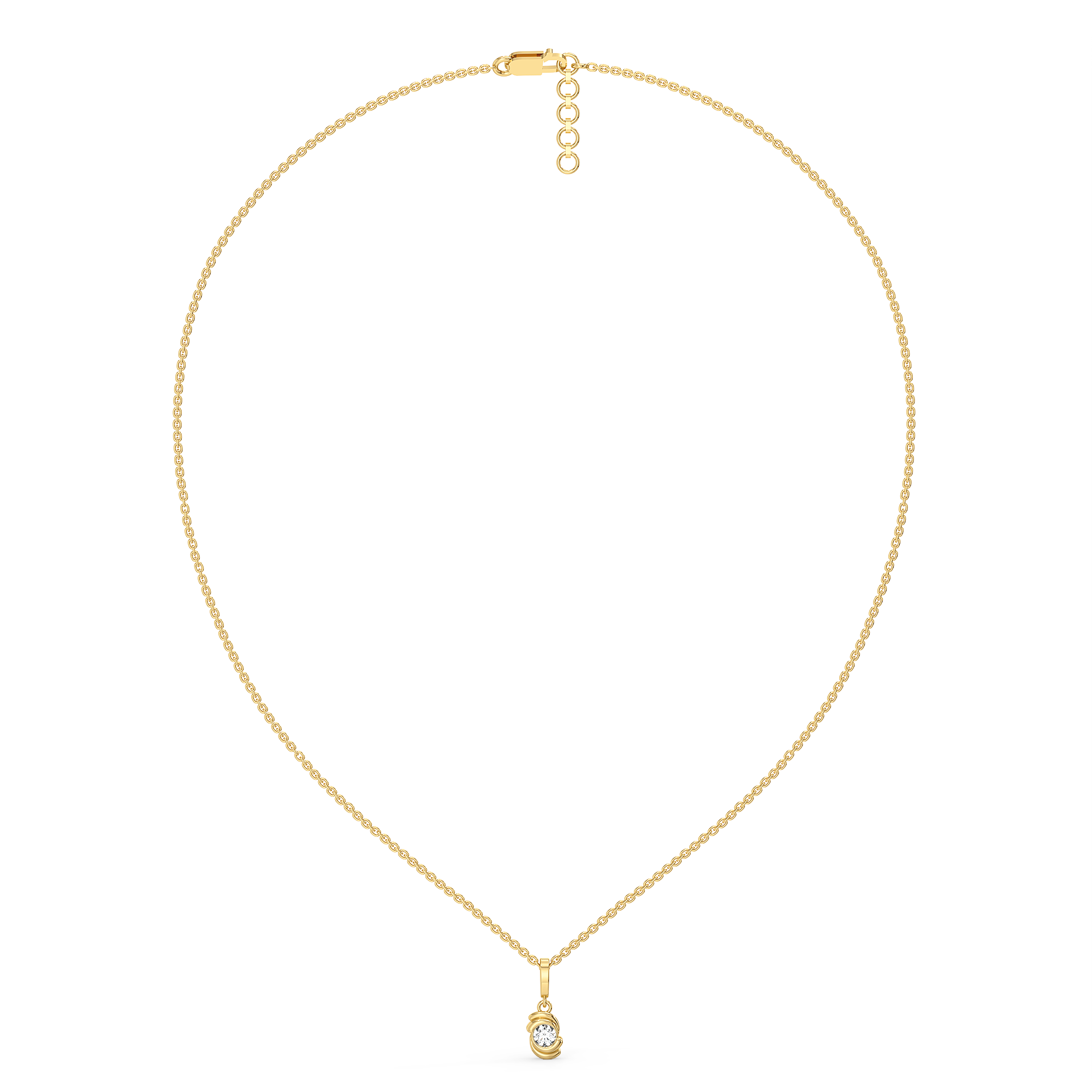 Cocoon Charm - Lab Diamond Necklace
