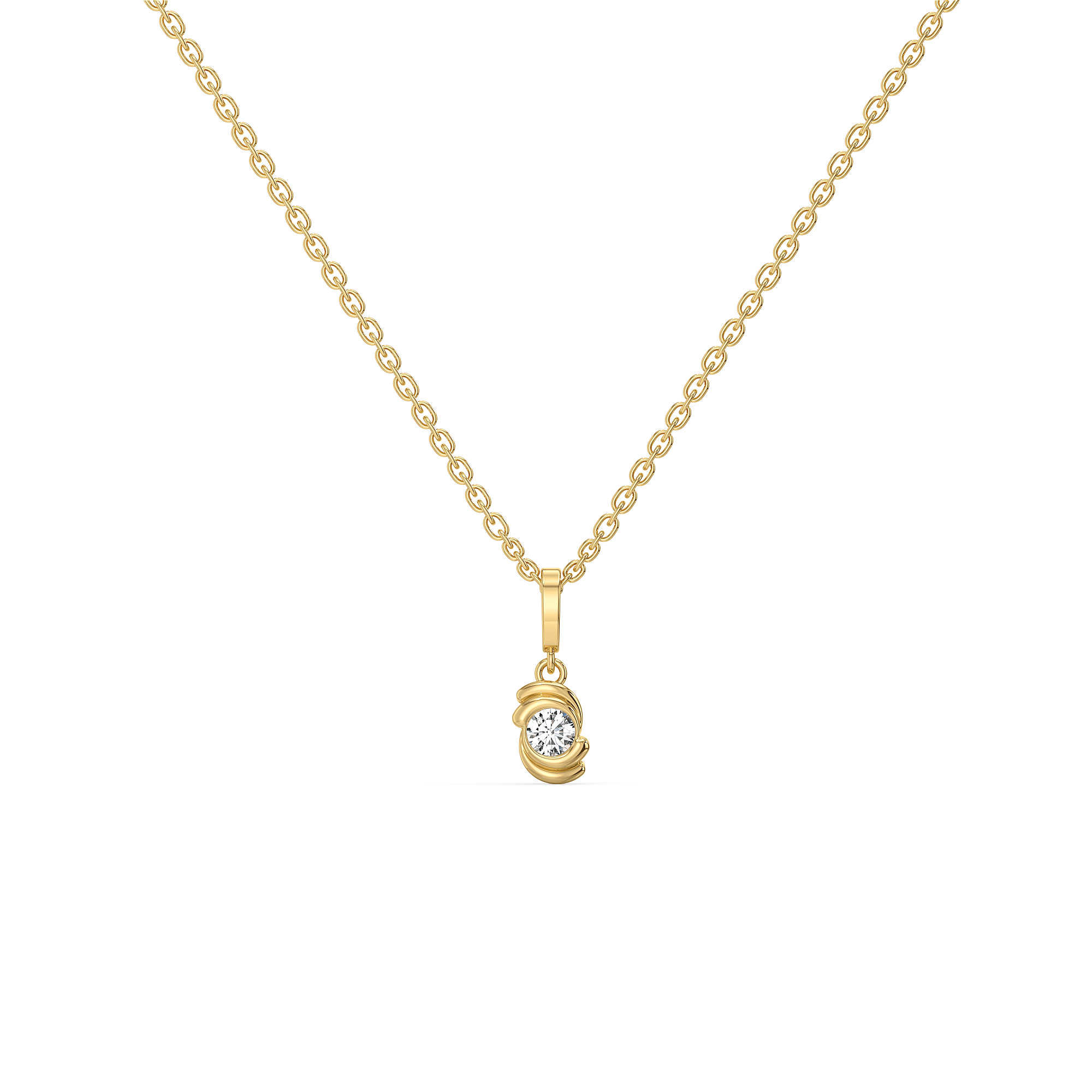 Cocoon Charm - Lab Diamond Necklace Main image