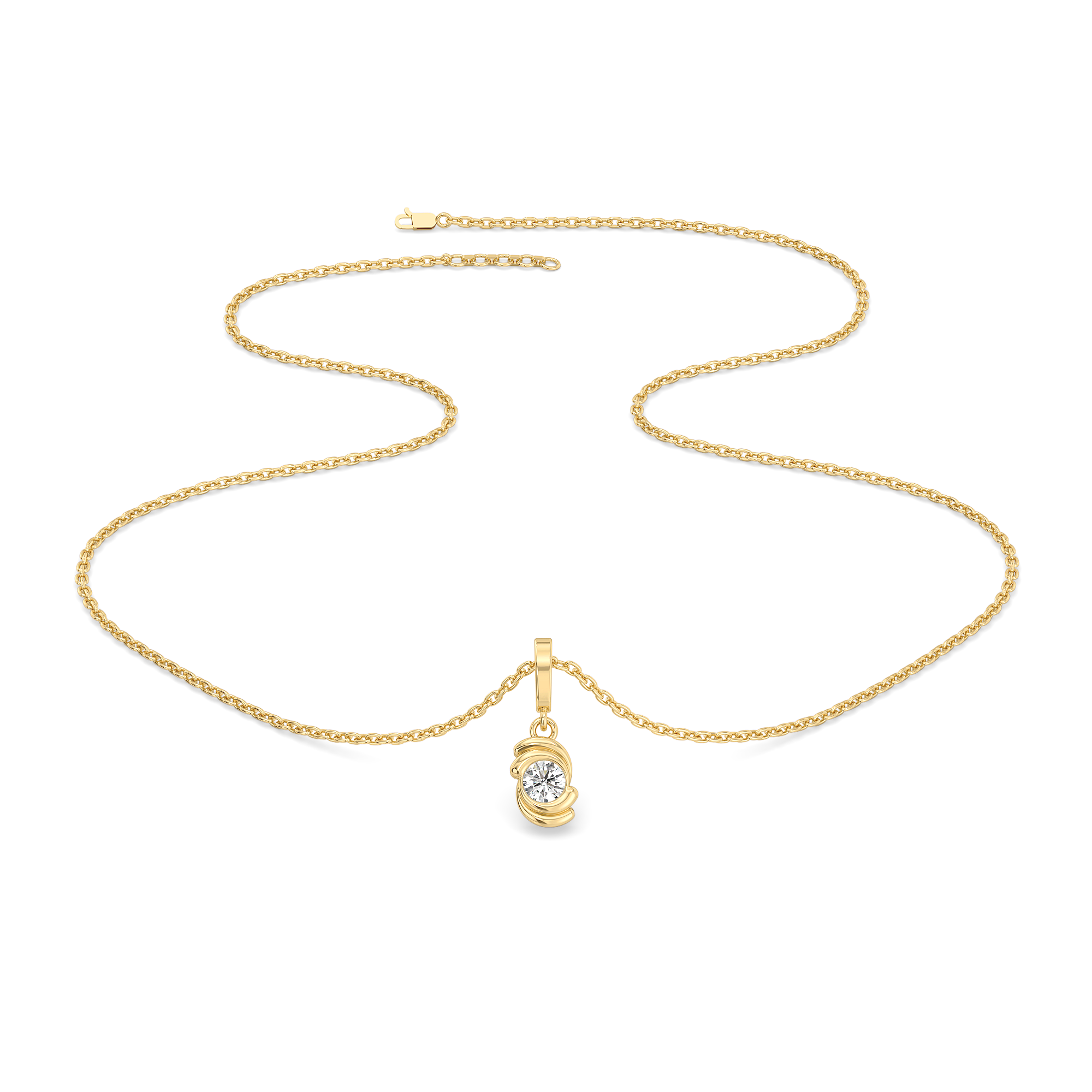 Cocoon Charm - Lab Diamond Necklace Secondary image