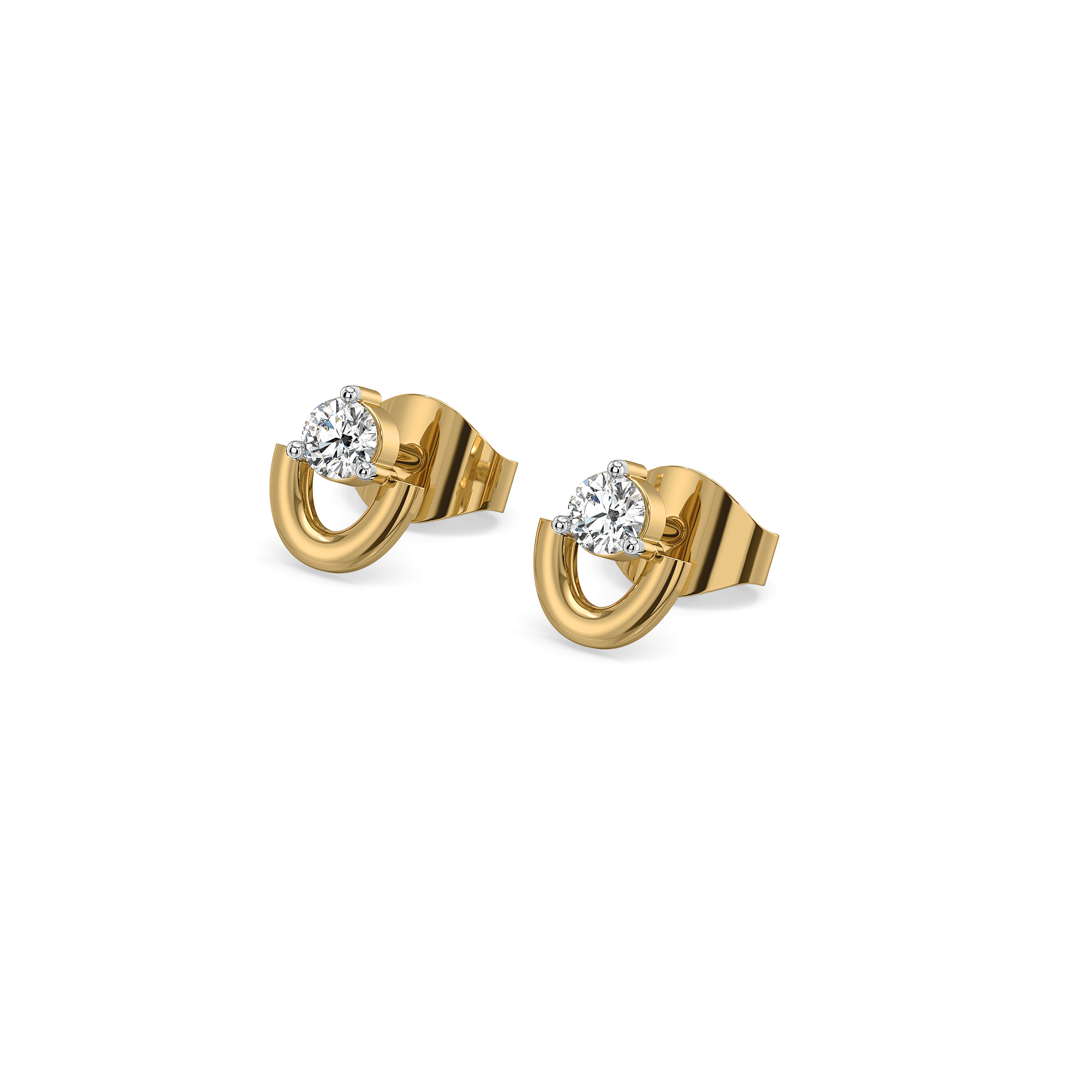 Cocoon Charm - Lab Diamond Stud Earrings Main image