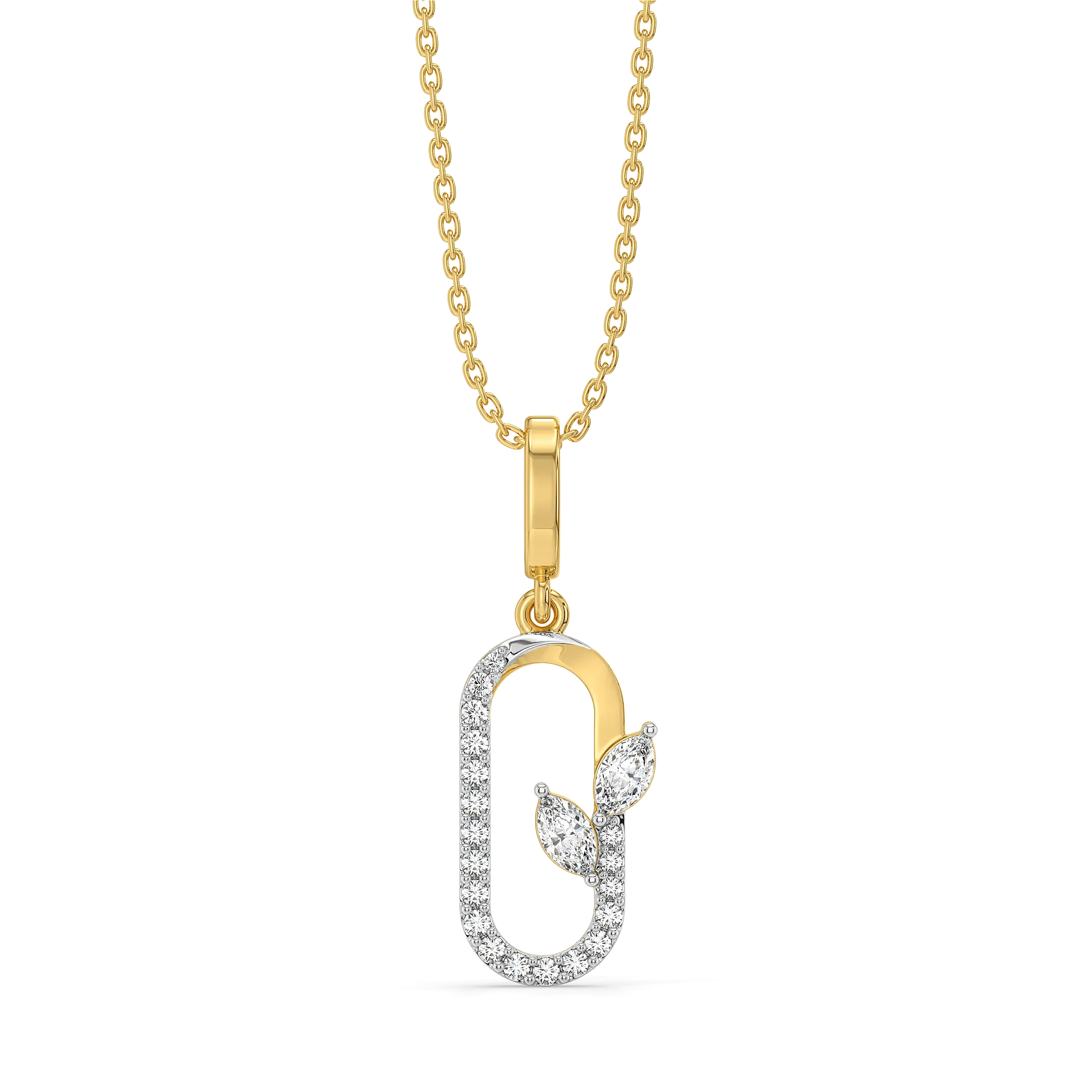 Leafline Marquise - Lab Diamond Pendant Main image