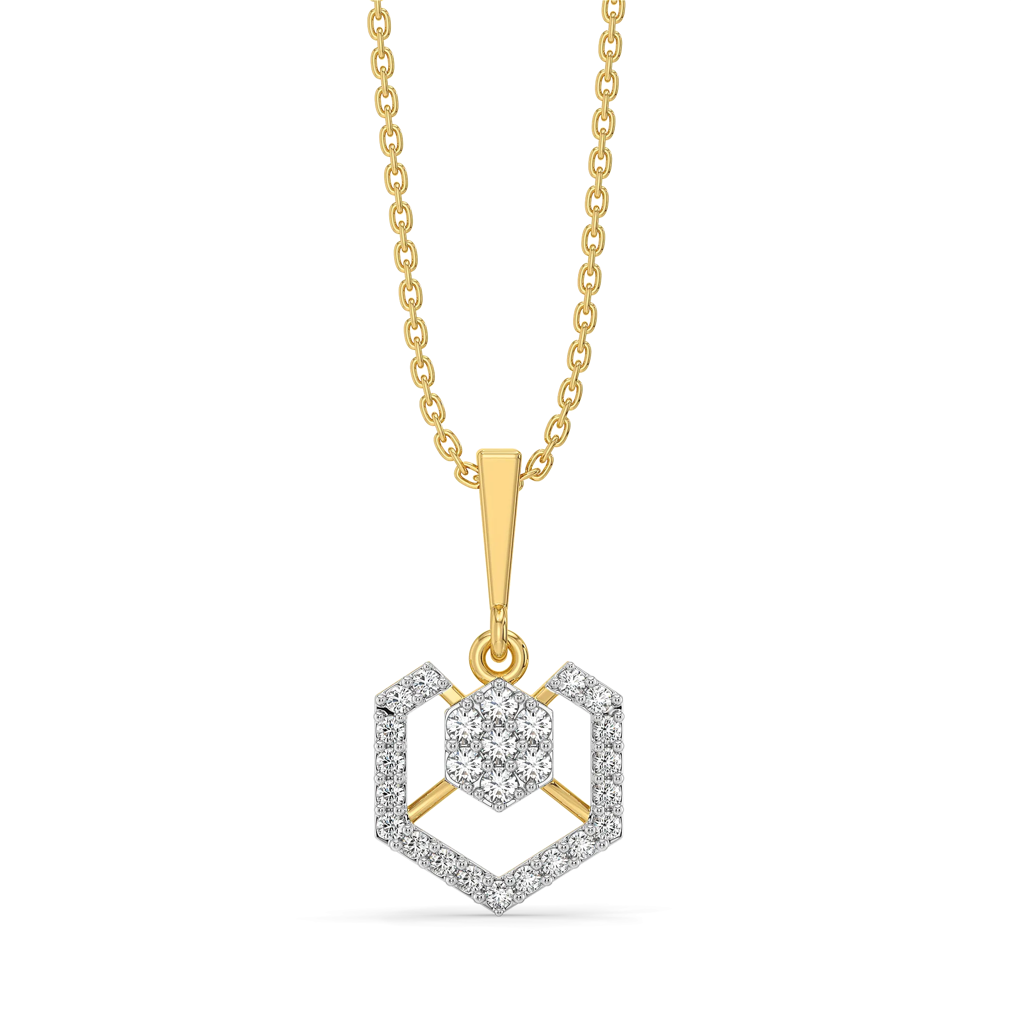 Hexagon Chic - Lab Diamond Pendant Main image