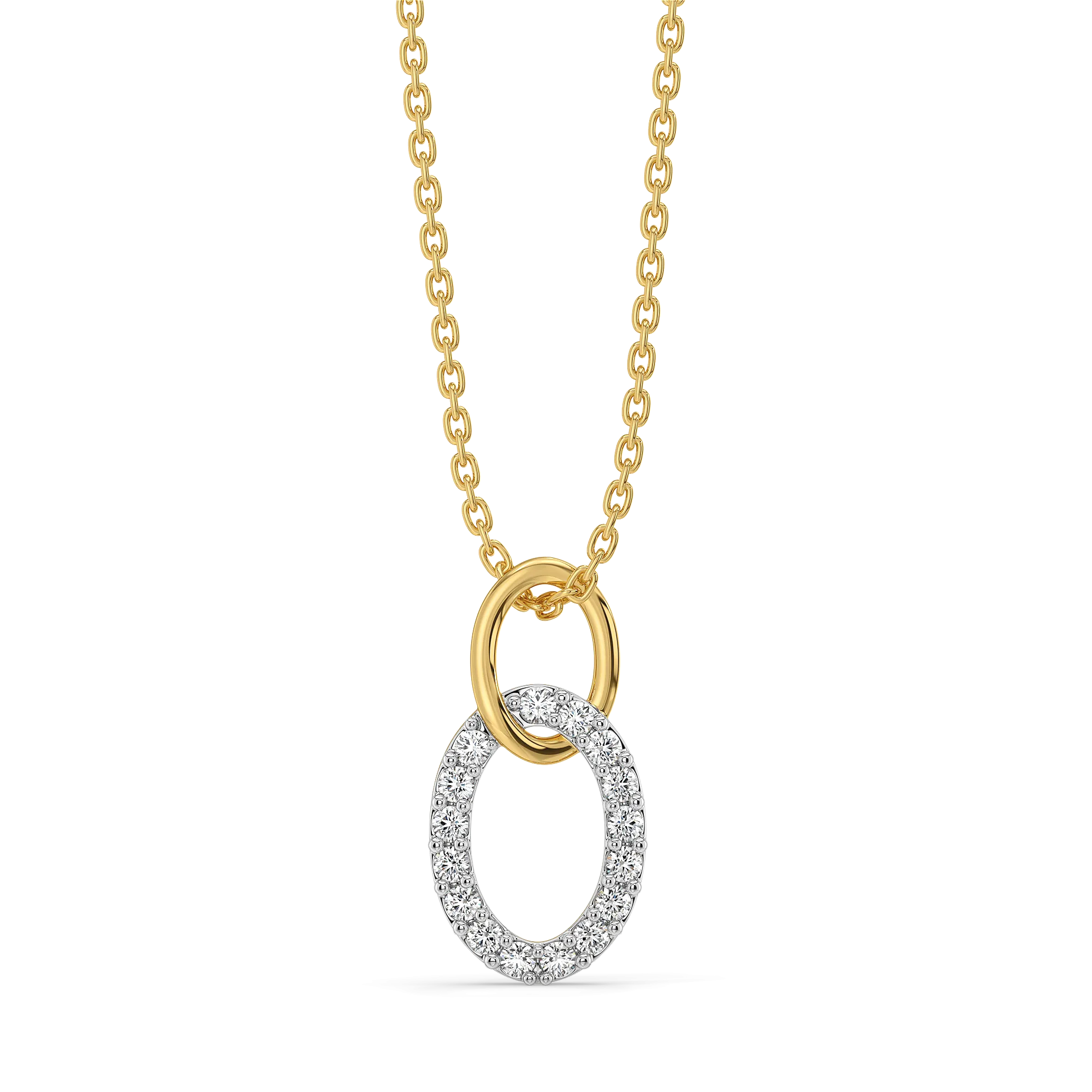 Twin Arc - Lab Diamond Pendant