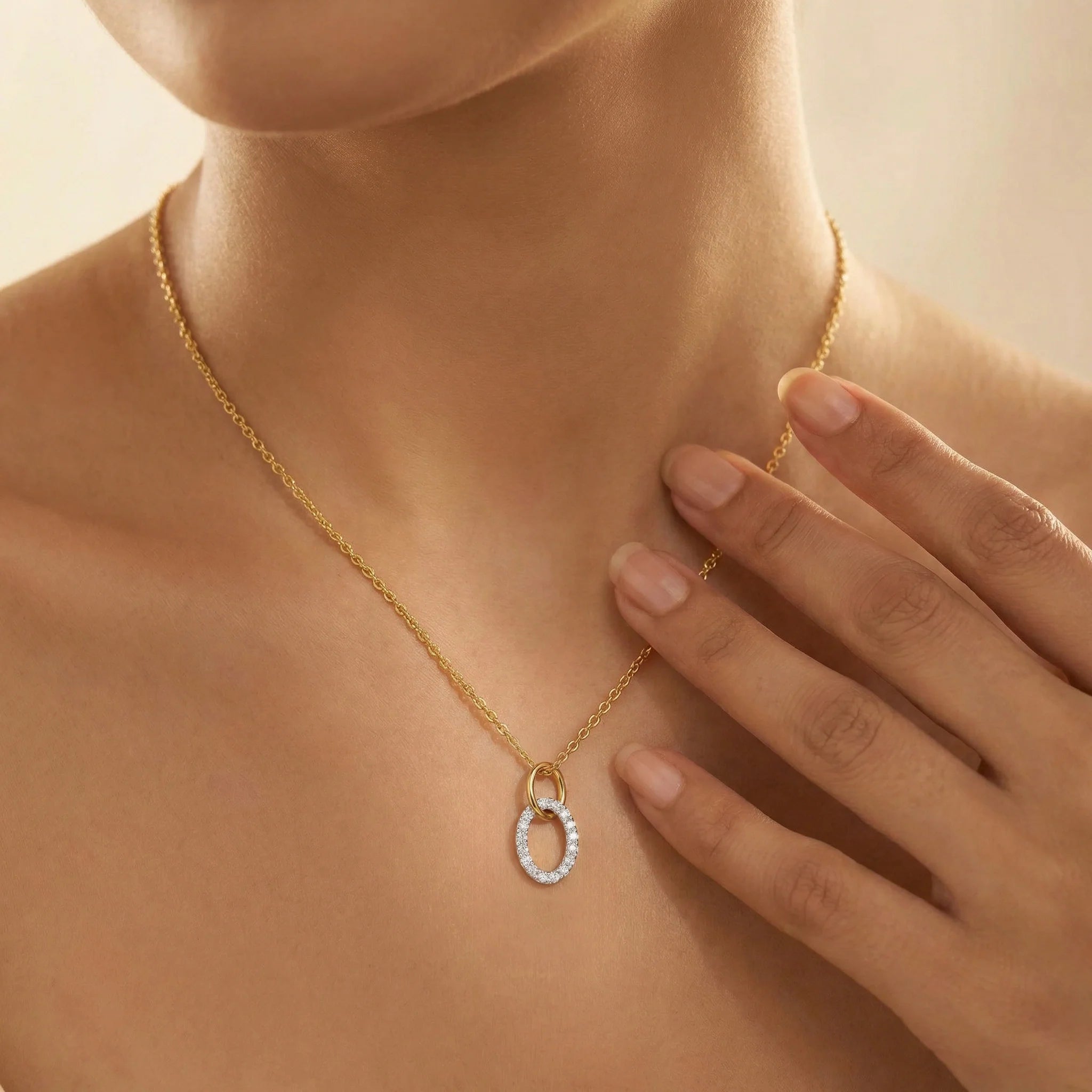 Twin Arc - Lab Diamond Pendant Secondary image