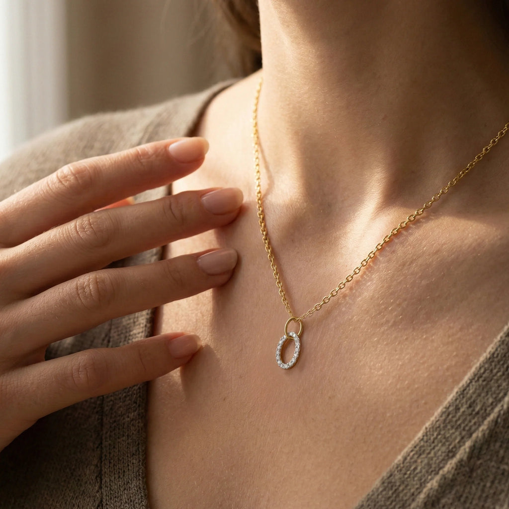 Twin Arc - Lab Diamond Pendant