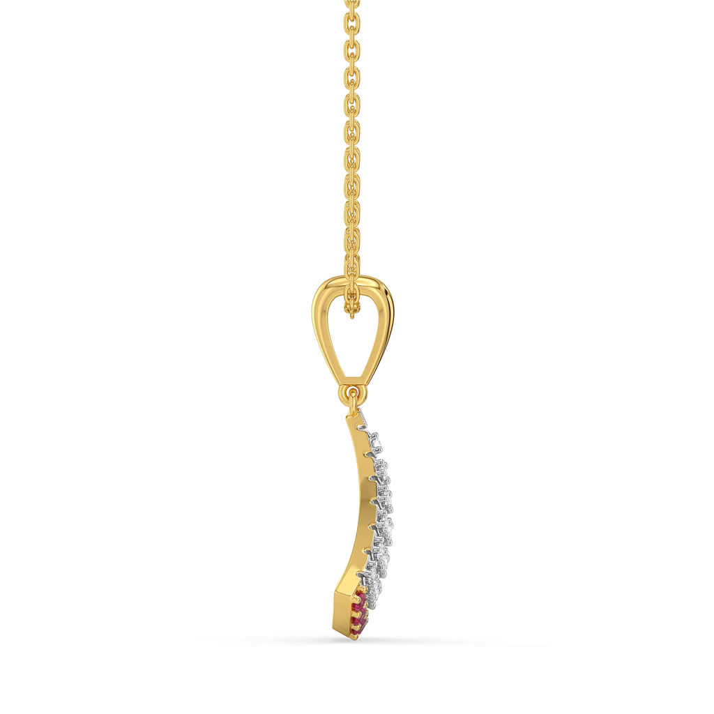 Radiant Ascent - Lab Diamond Ruby Pendant