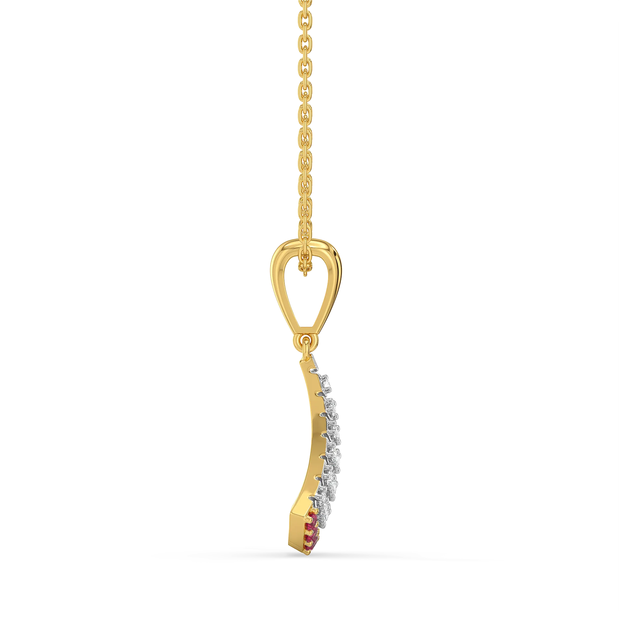 Radiant Ascent - Lab Diamond Ruby Pendant