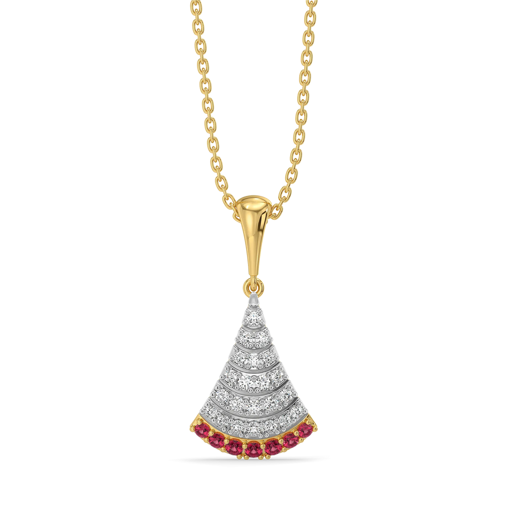 Radiant Ascent - Lab Diamond Ruby Pendant