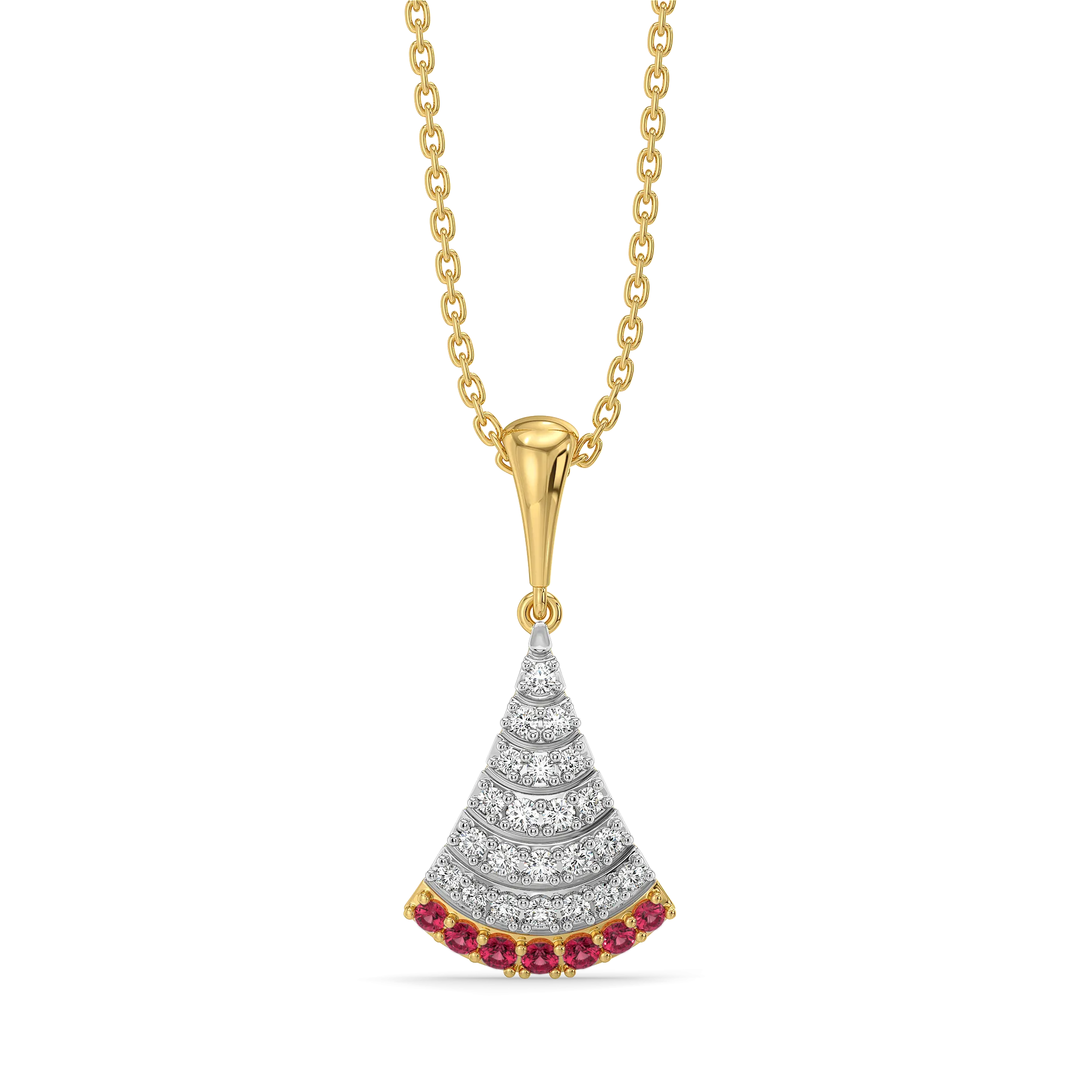 Radiant Ascent - Lab Diamond Ruby Pendant