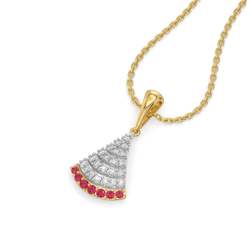 Radiant Ascent - Lab Diamond Ruby Pendant