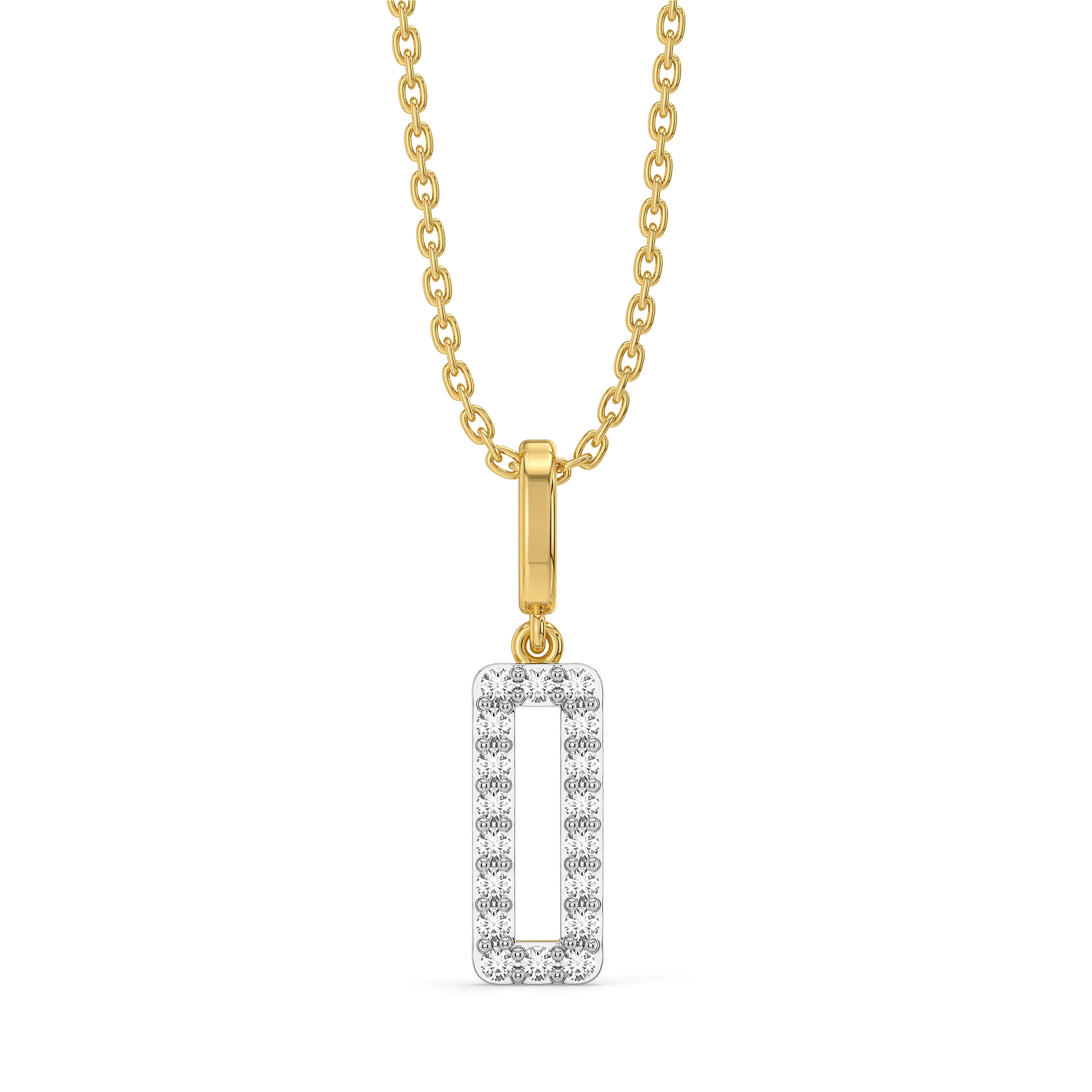 Recto Charm - Lab Diamond Pendant Main image