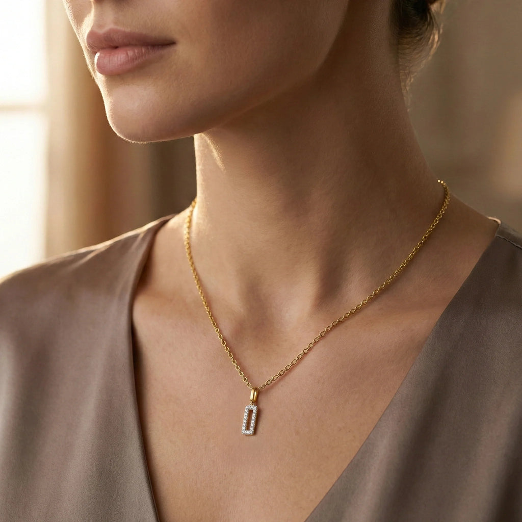 Recto Charm - Lab Diamond Pendant