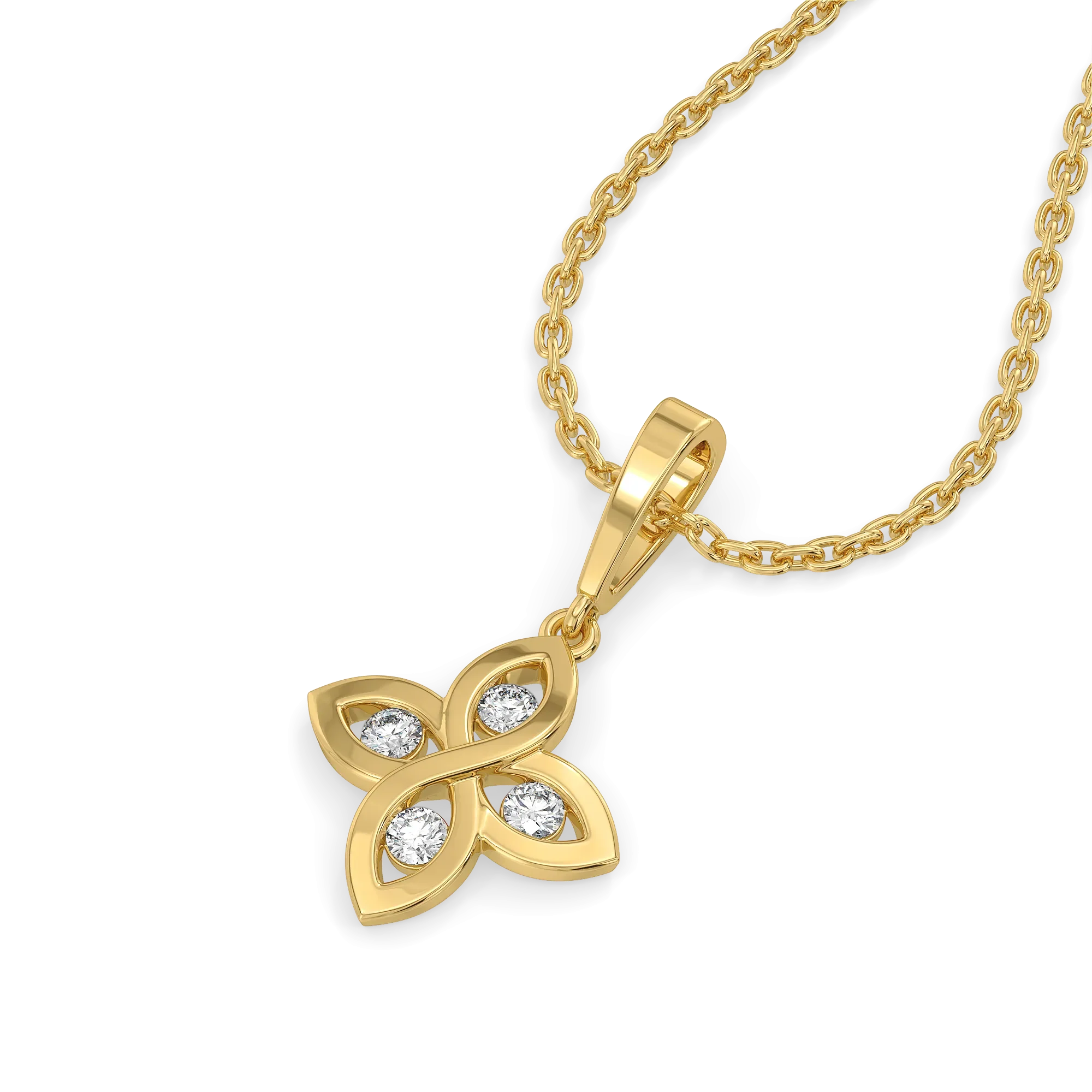 Clove Embrace - Lab Diamond Pendant Main image