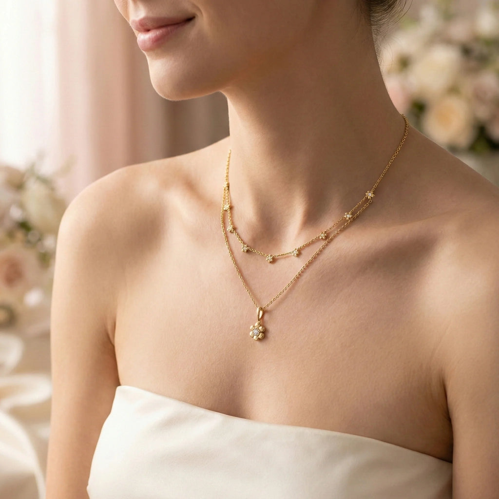 The Soft Petal - Lab Diamond Necklace