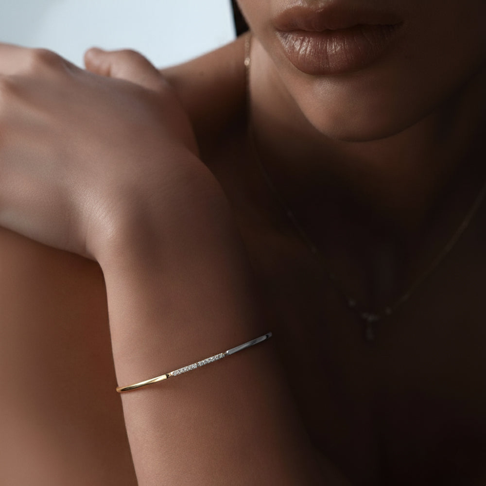 Dual Flow - Lab Diamond Bangle Secondary image