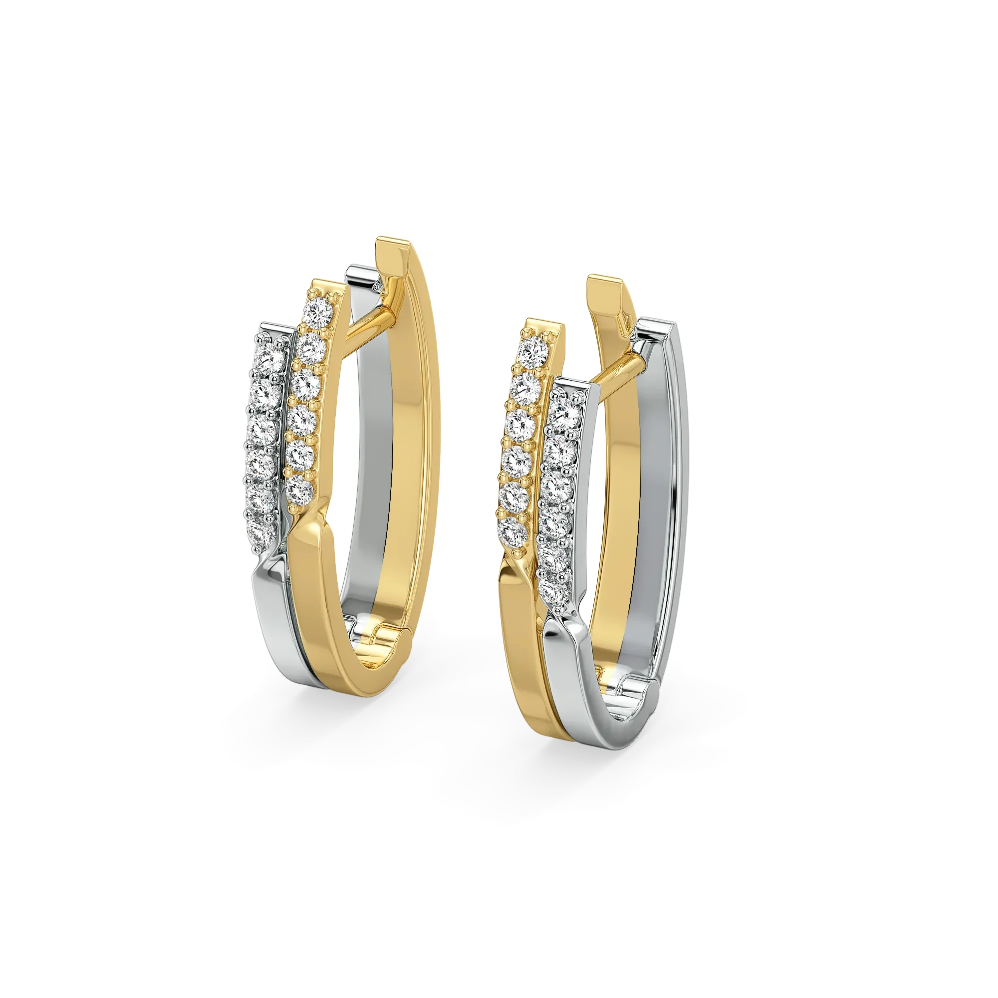 Dual Flow - Lab Diamond Huggies Main image
