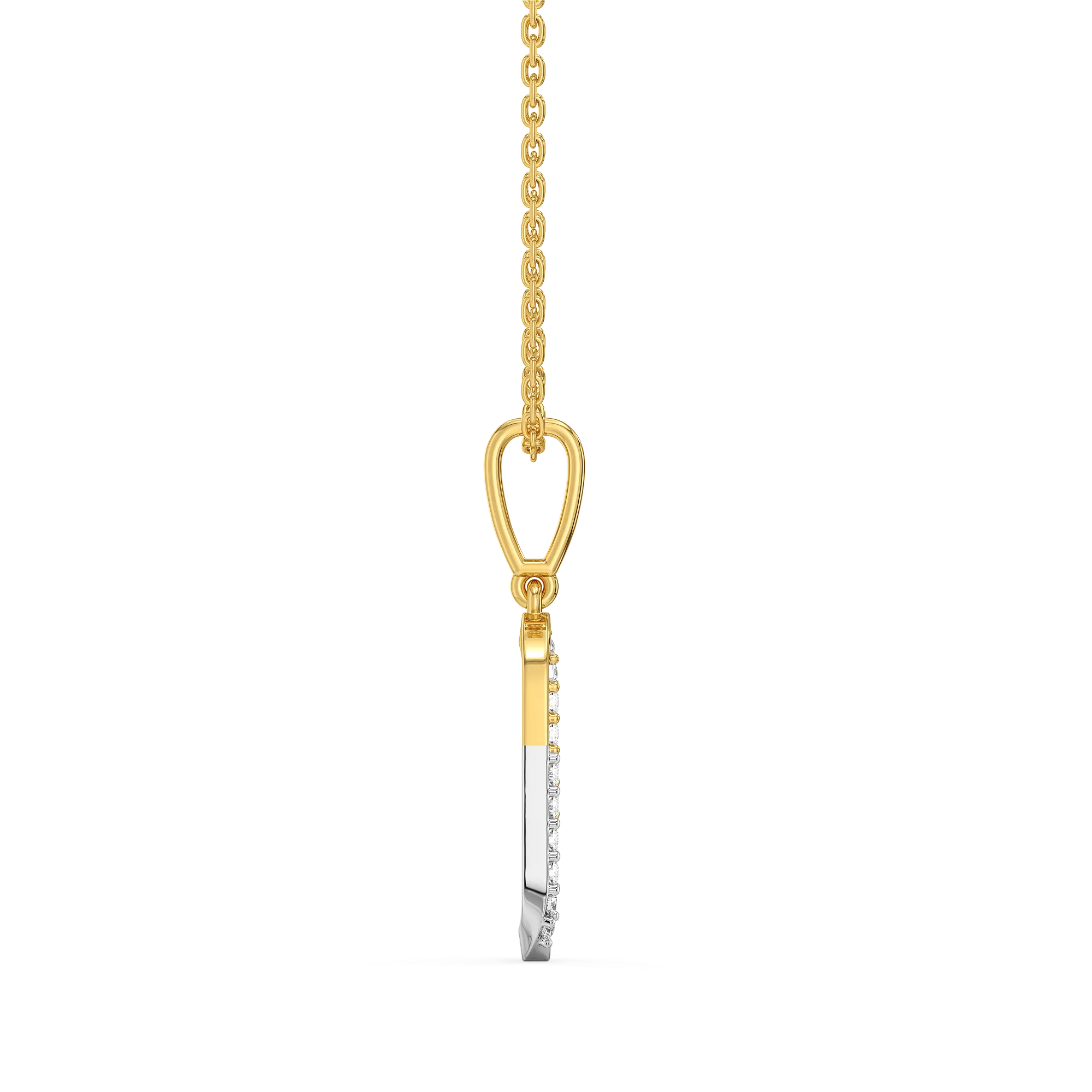 Dual Flow - Lab Diamond Pendant