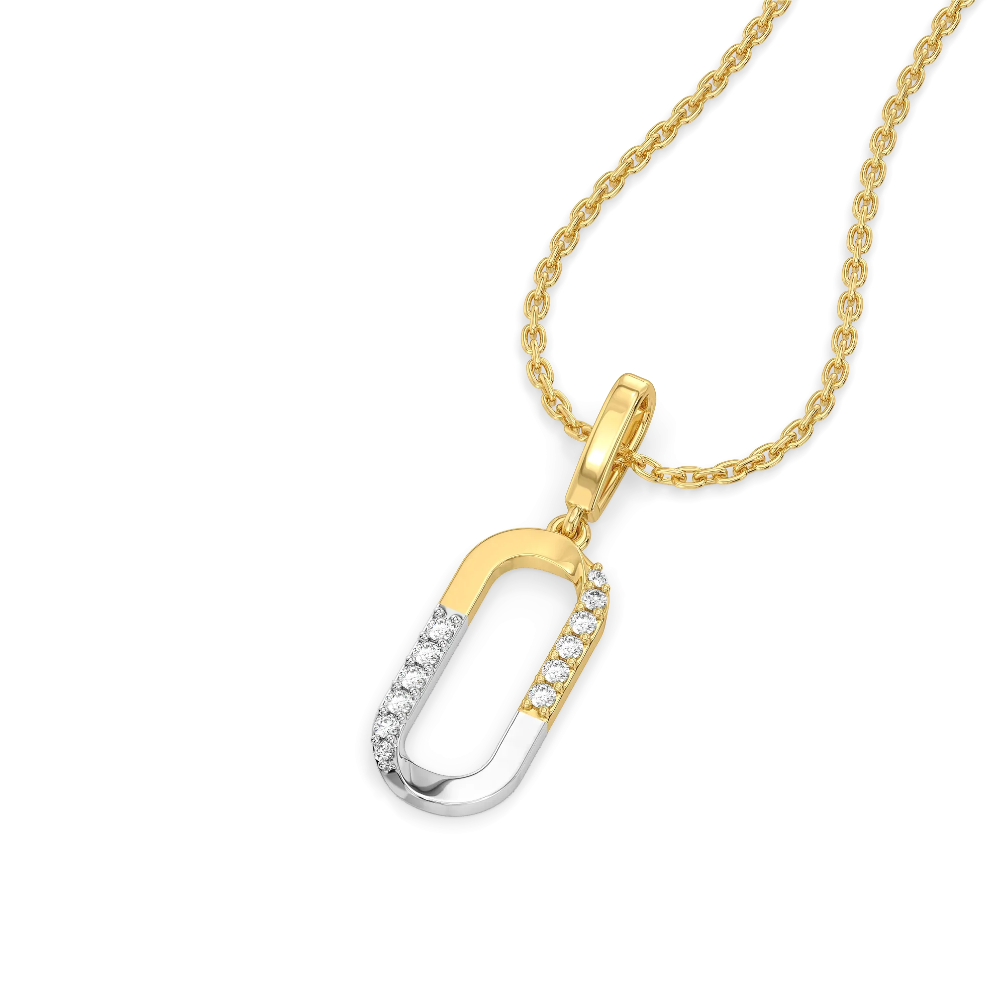 Dual Flow - Lab Diamond Pendant Main image
