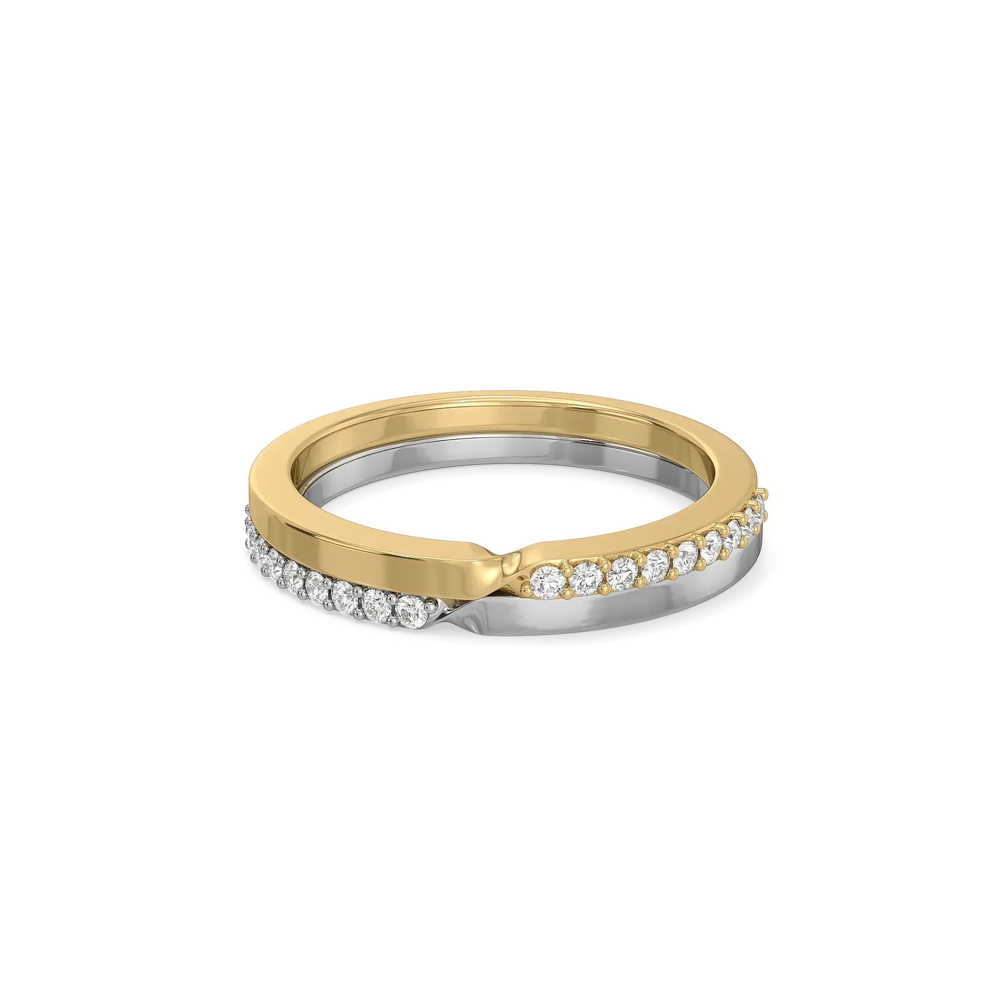 Dual Flow - Lab Diamond Stack Rings