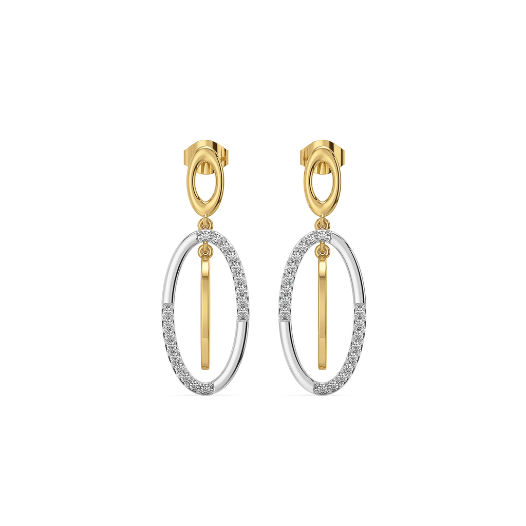 Twined Radiance - Lab Diamond Drop Earrings