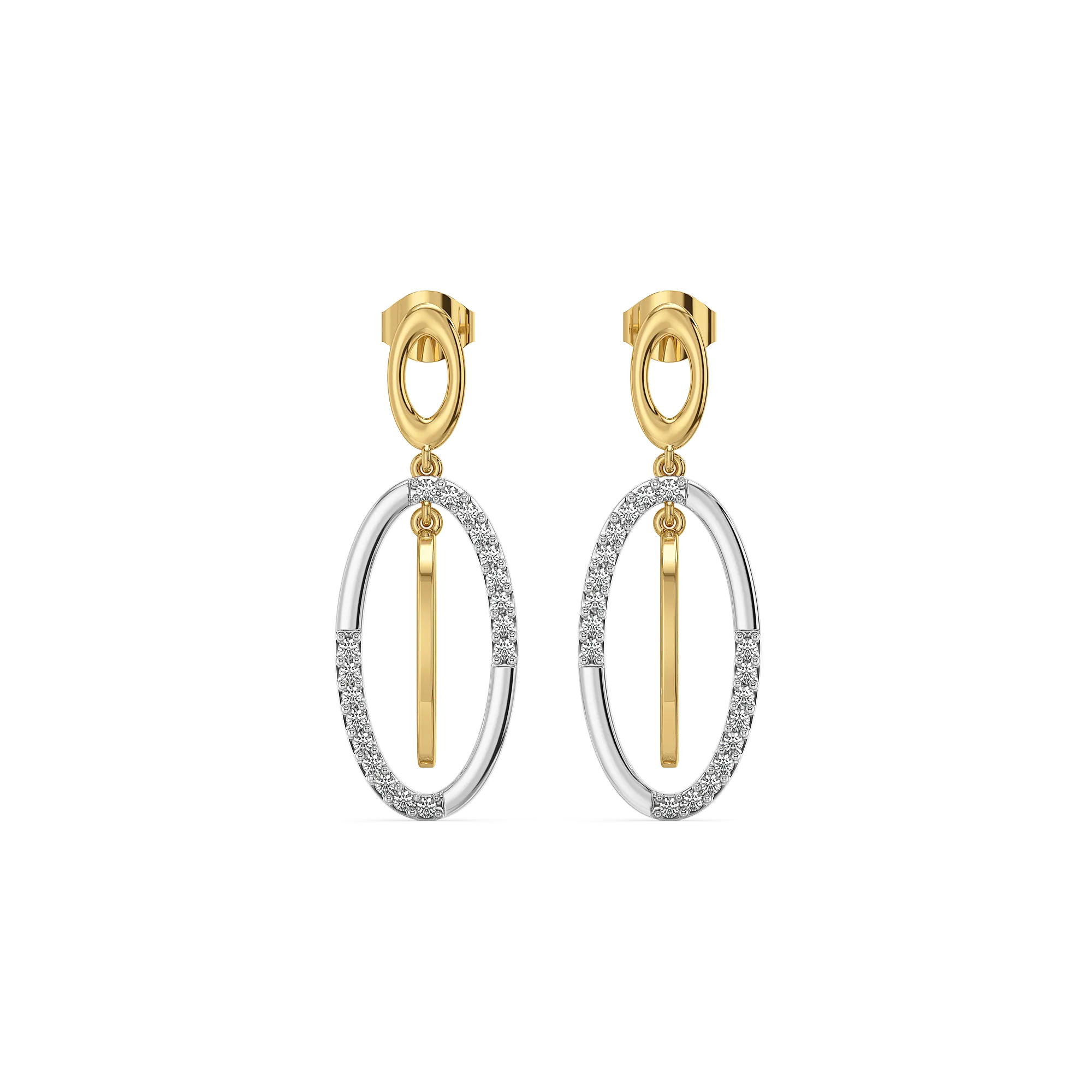 Twined Radiance - Lab Diamond Drop Earrings Main image