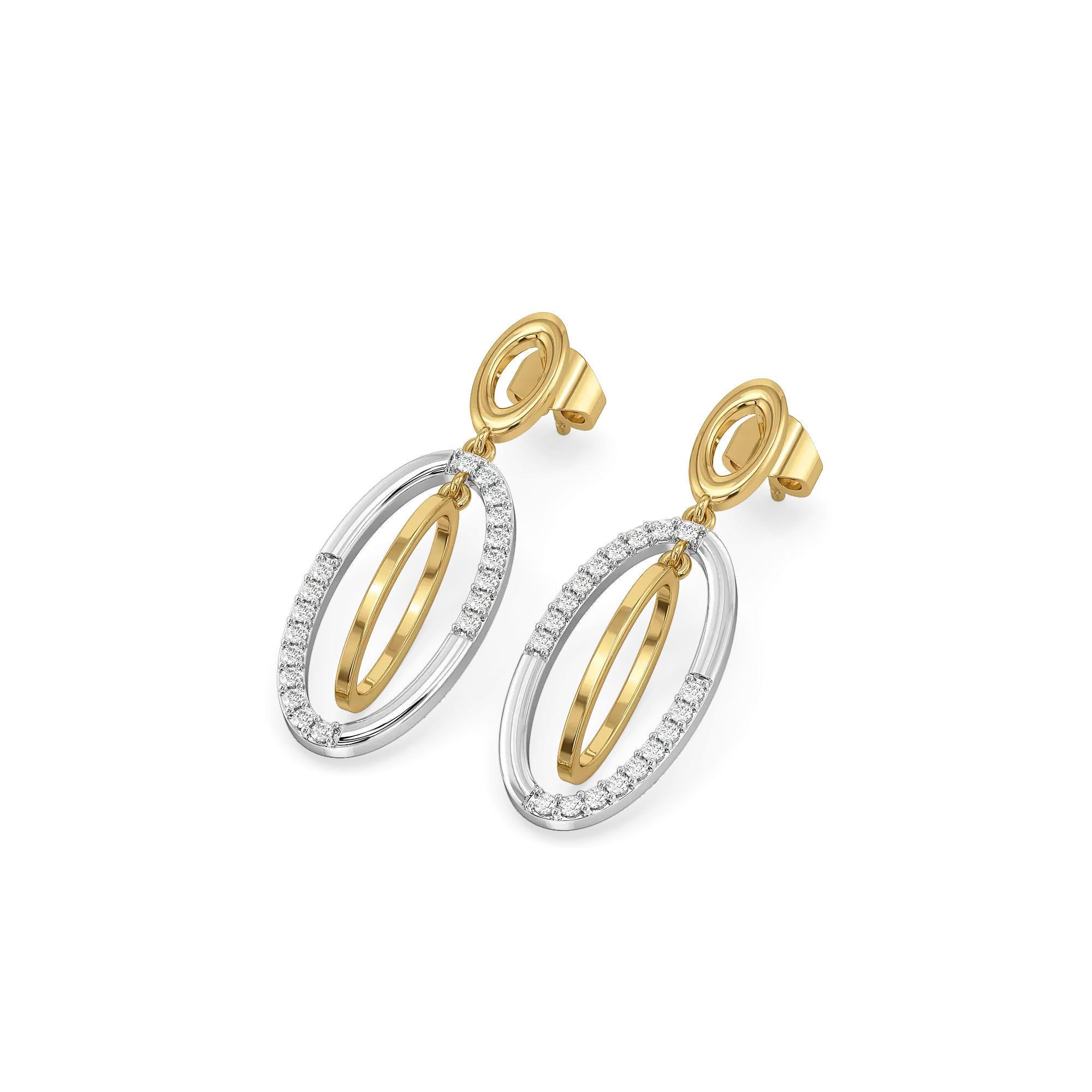 Twined Radiance - Lab Diamond Drop Earrings Secondary image
