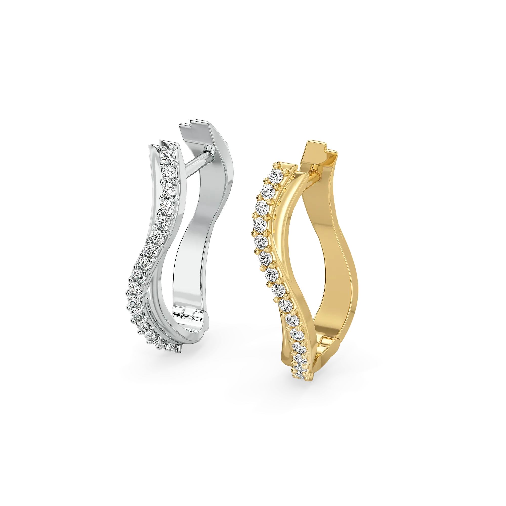 Tonal Rhythm - Lab Diamond Huggies Main image