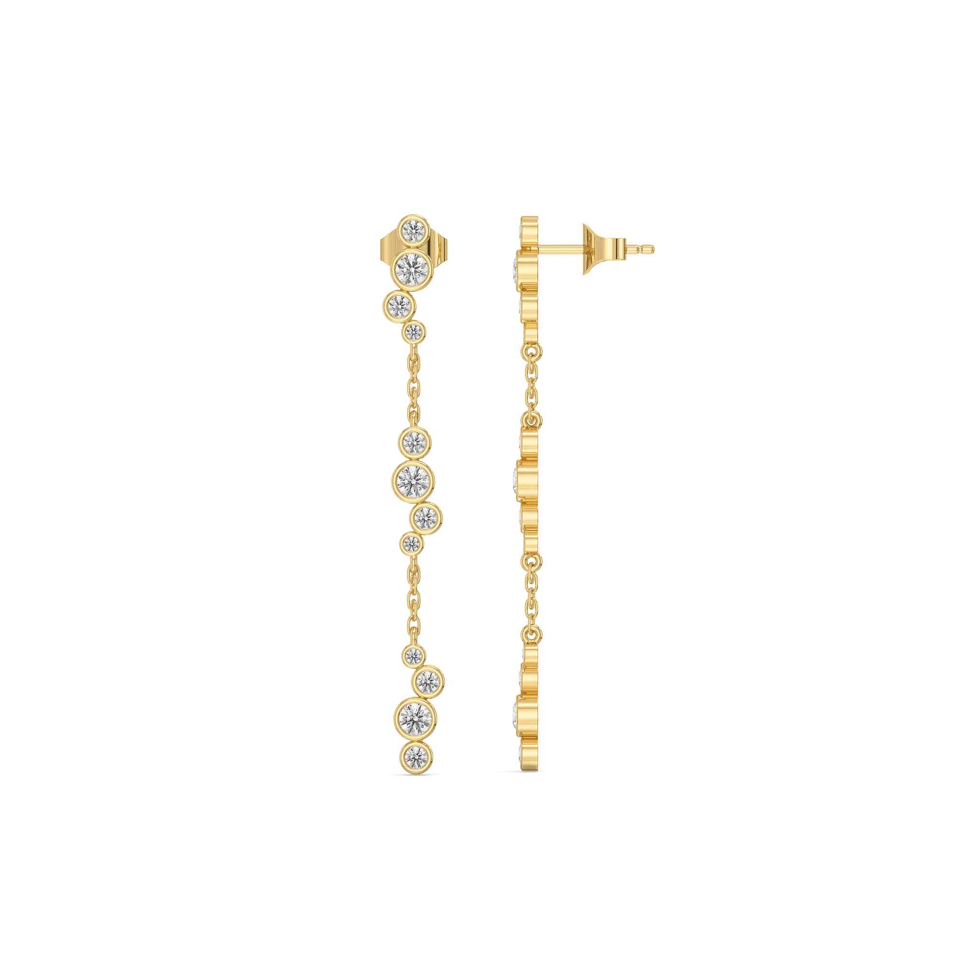 Morning Frost - Lab Diamond Solitaire Earrings