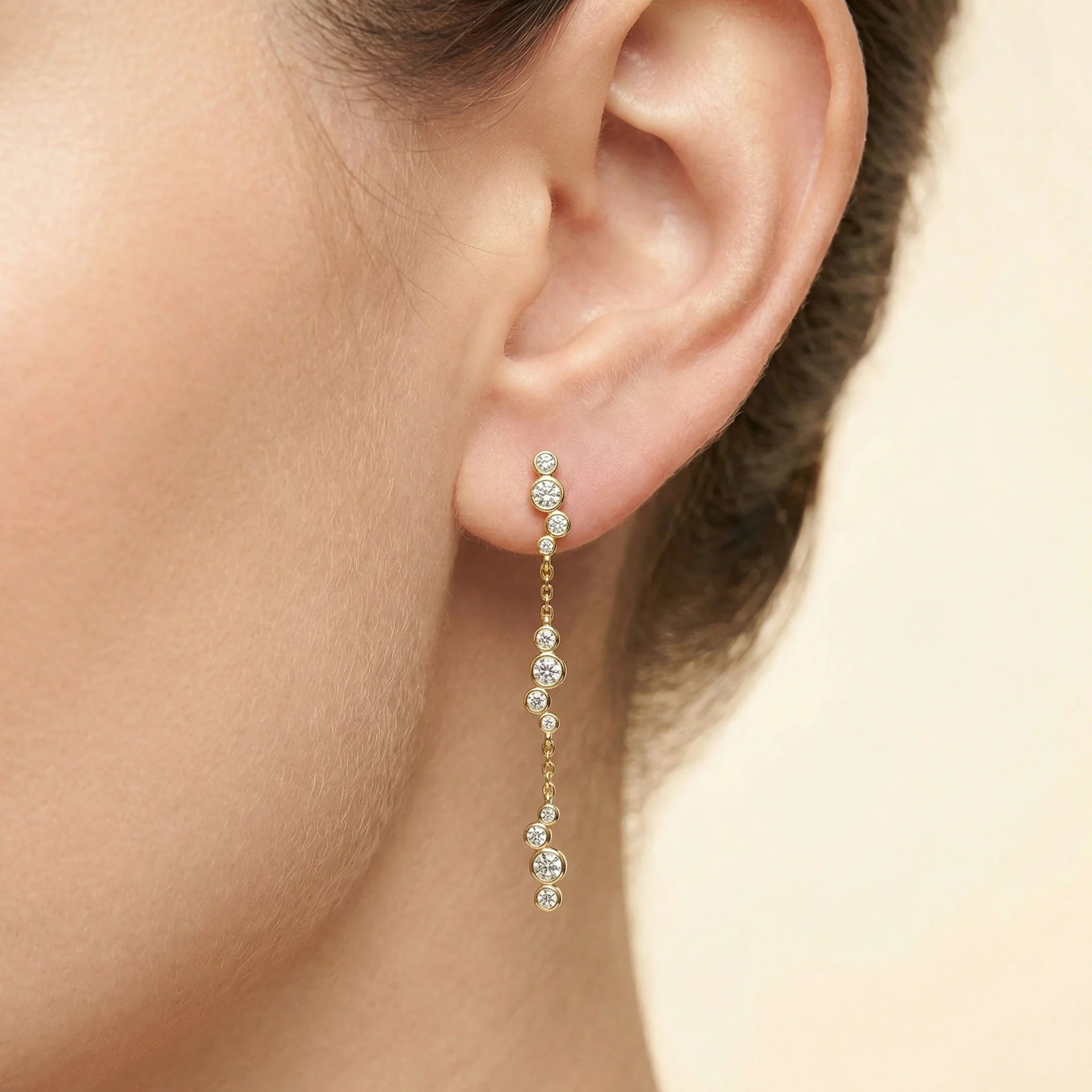 Morning Frost - Lab Diamond Solitaire Earrings Secondary image