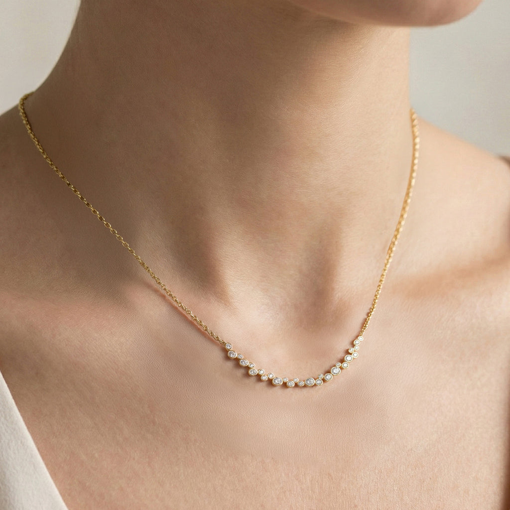 Morning Frost - Lab Diamond Solitaire Necklace