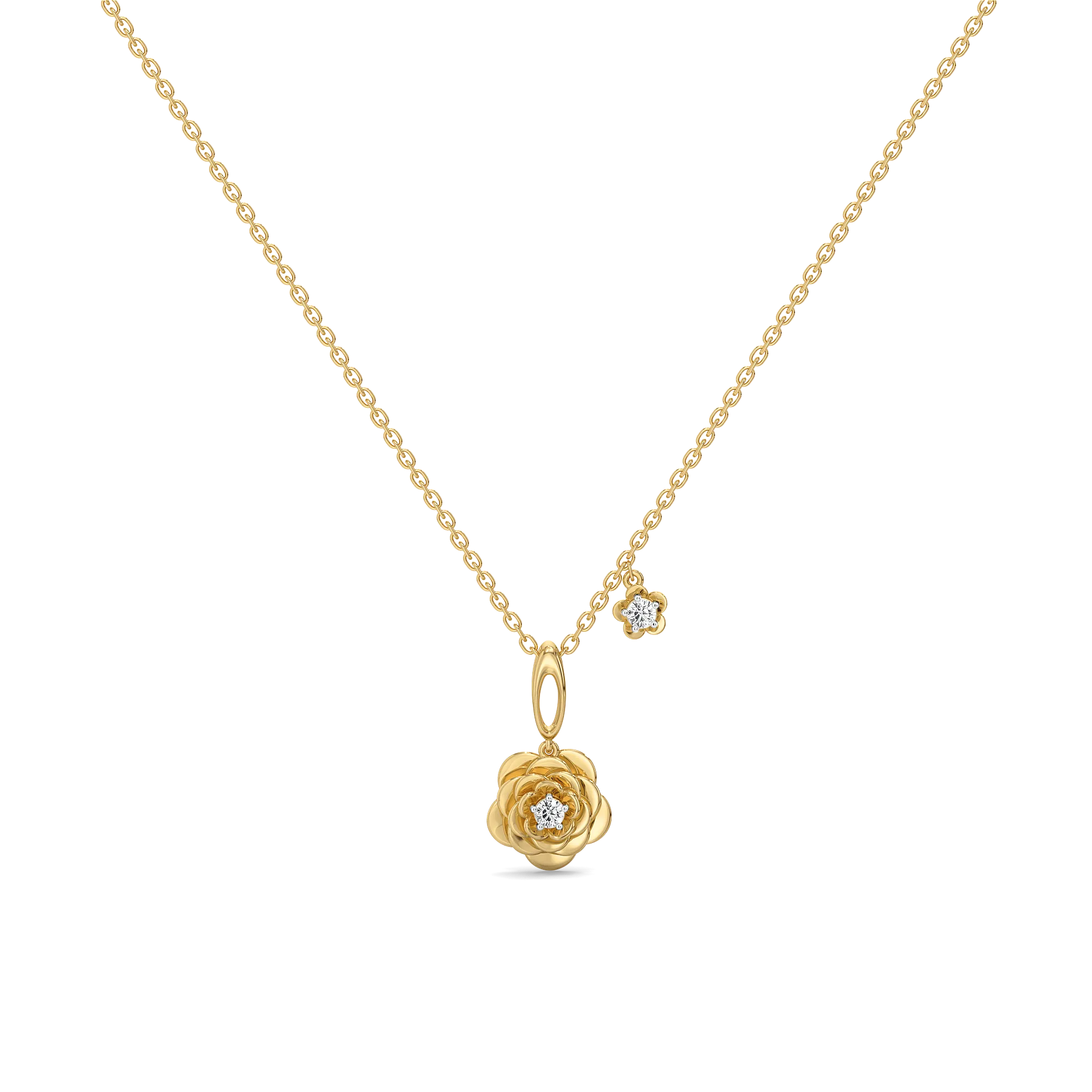 Blush Rosé - Lab Diamond Solitaire Necklace