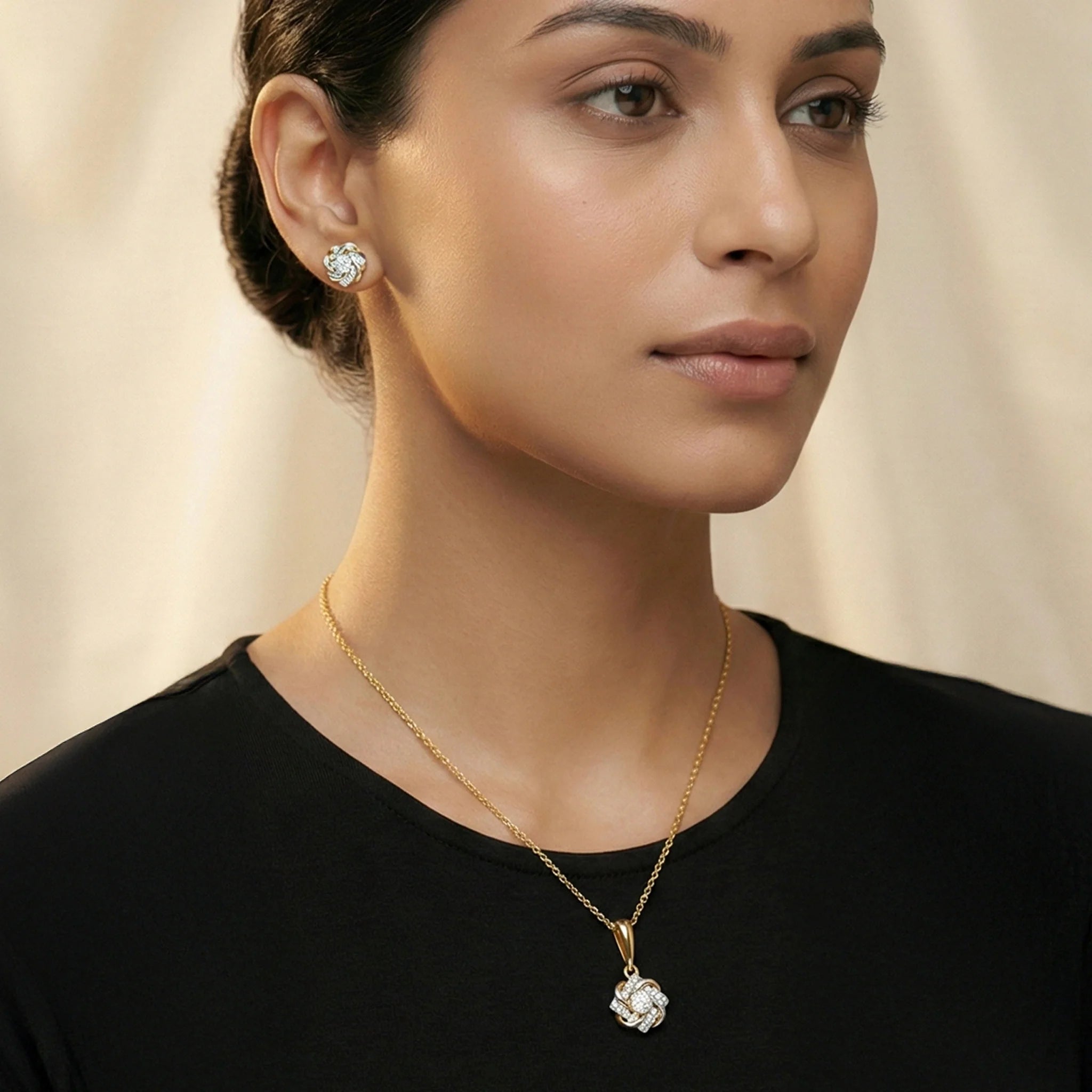 Encased Solitaire - Lab Diamond Pendant