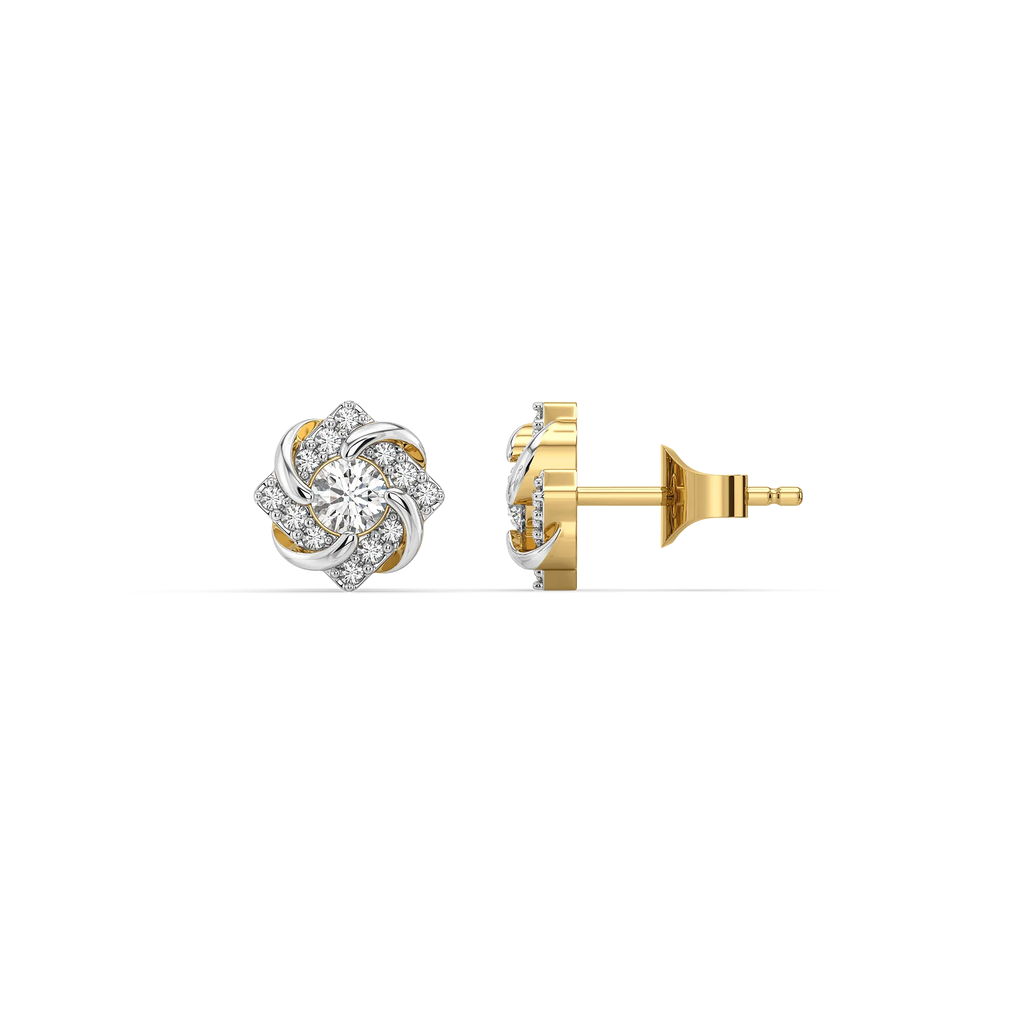 Encased Solitaire - Lab Diamond Earrings